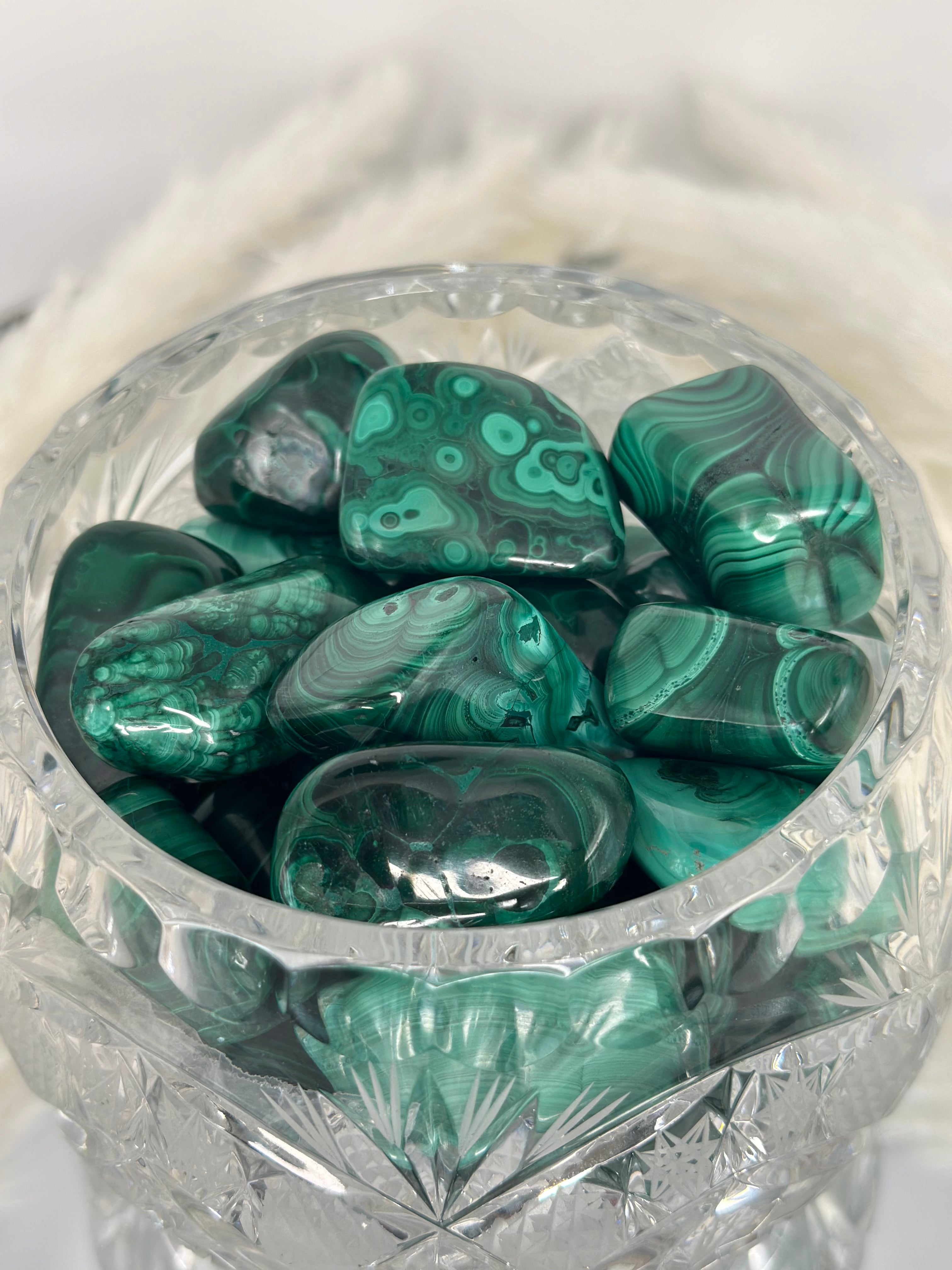 Malachit Trommelsteine