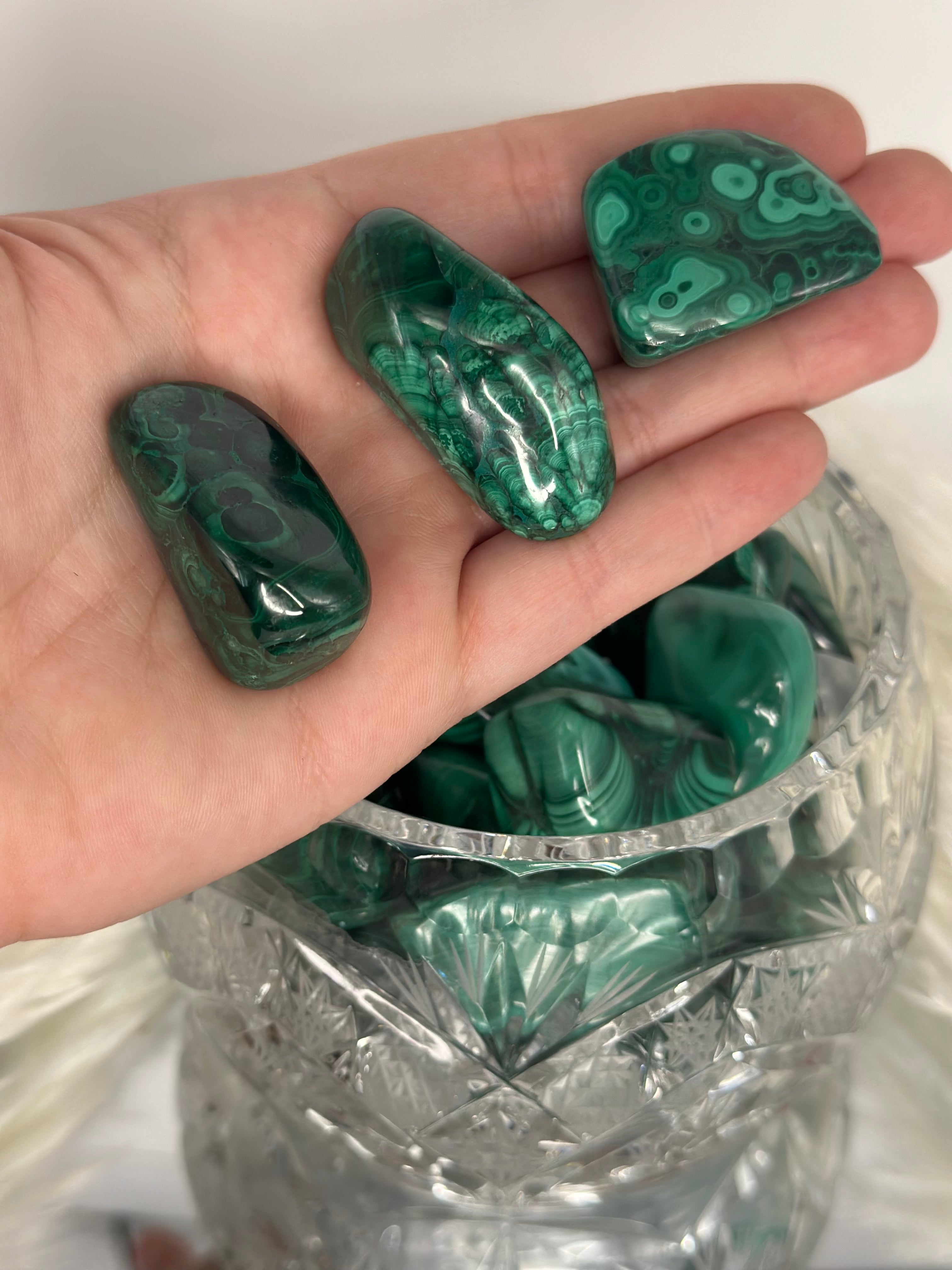 Malachit Trommelsteine