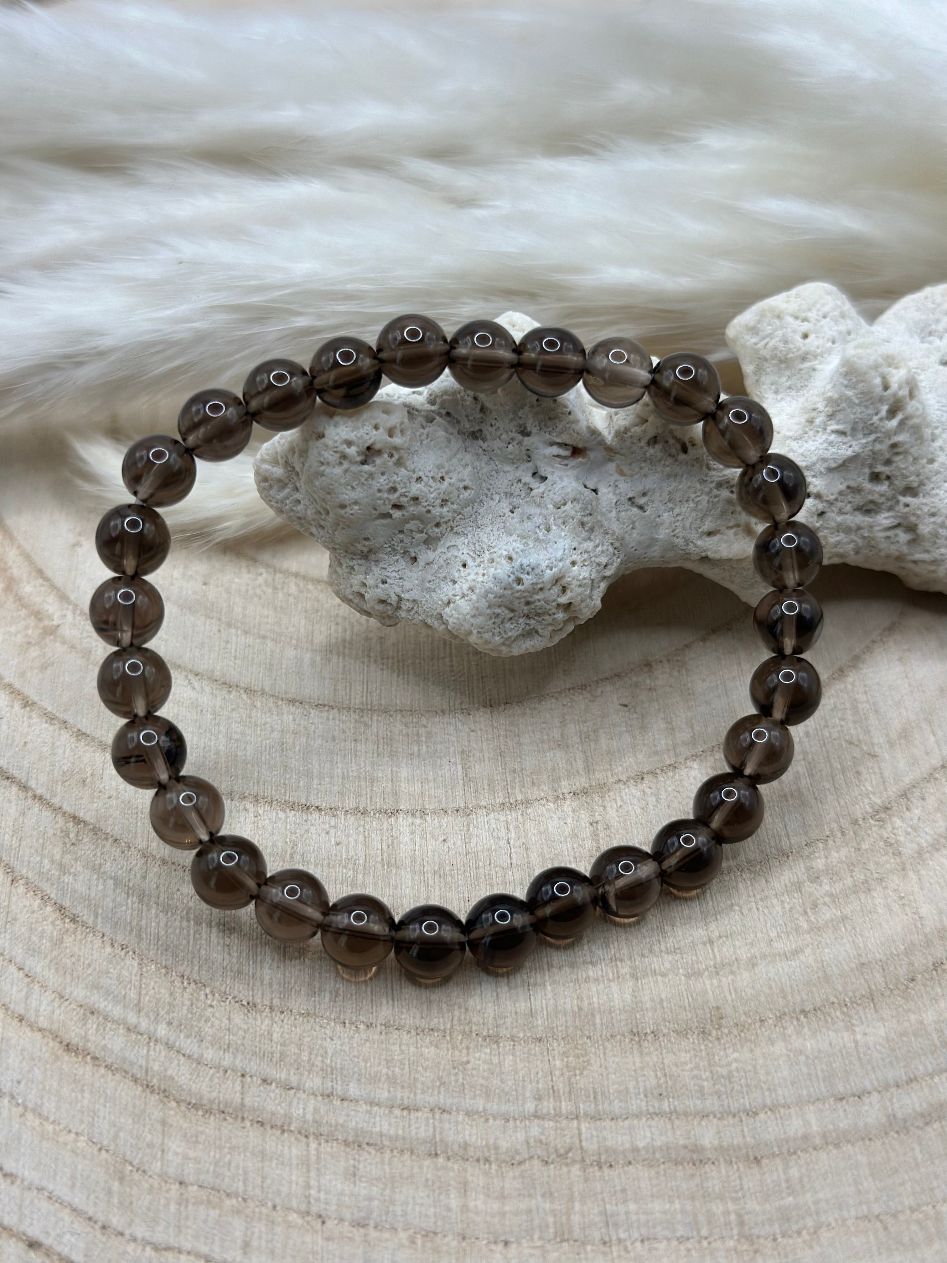 Rauchquarz Armband-6mm