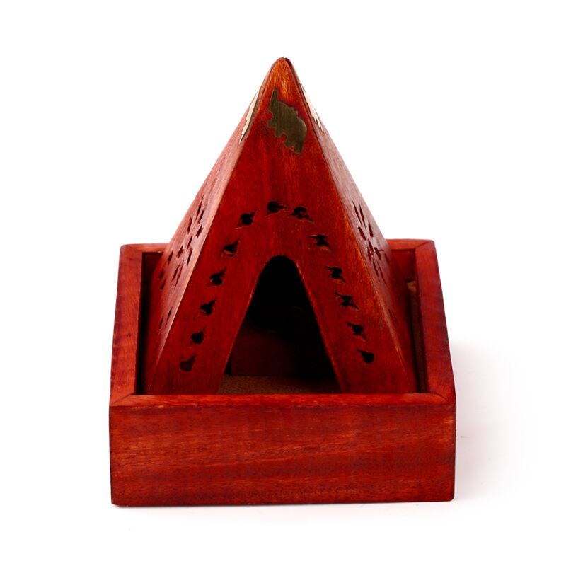 Räucherbrenner – Mangoholz Pyramide mit Elefant