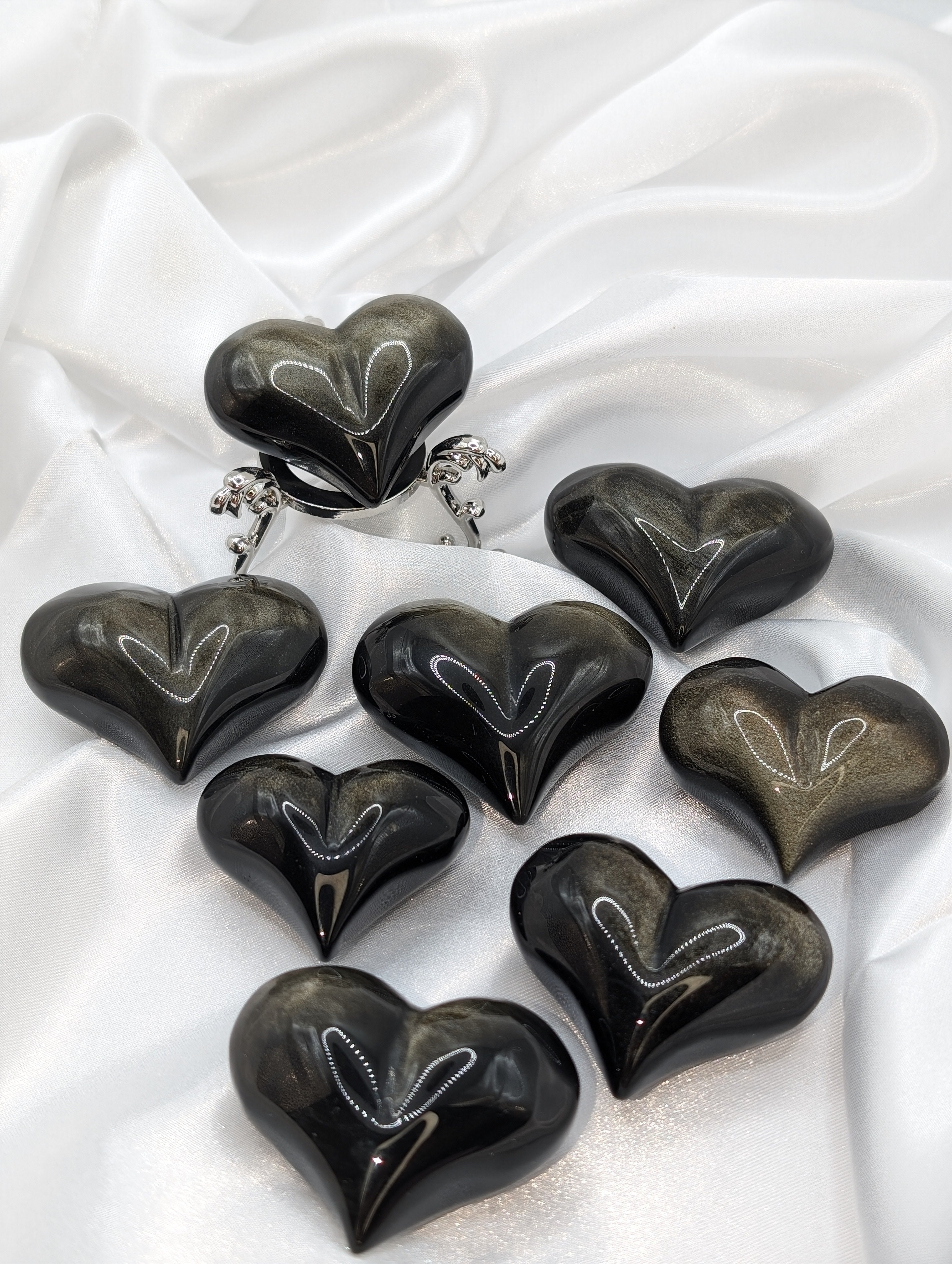 Golden Obsidian Herz