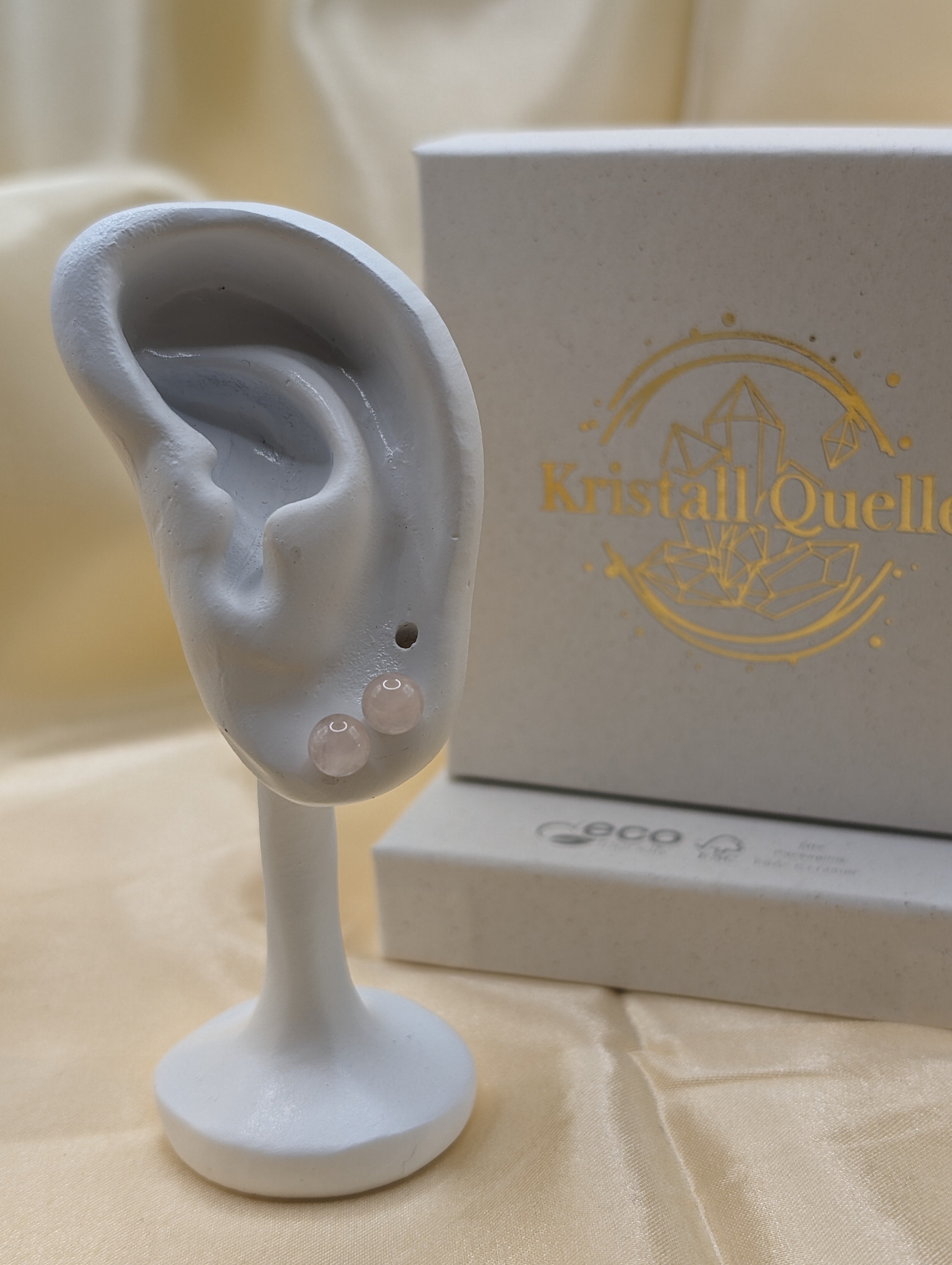 Rosenquarz Ohrstecker-6mm