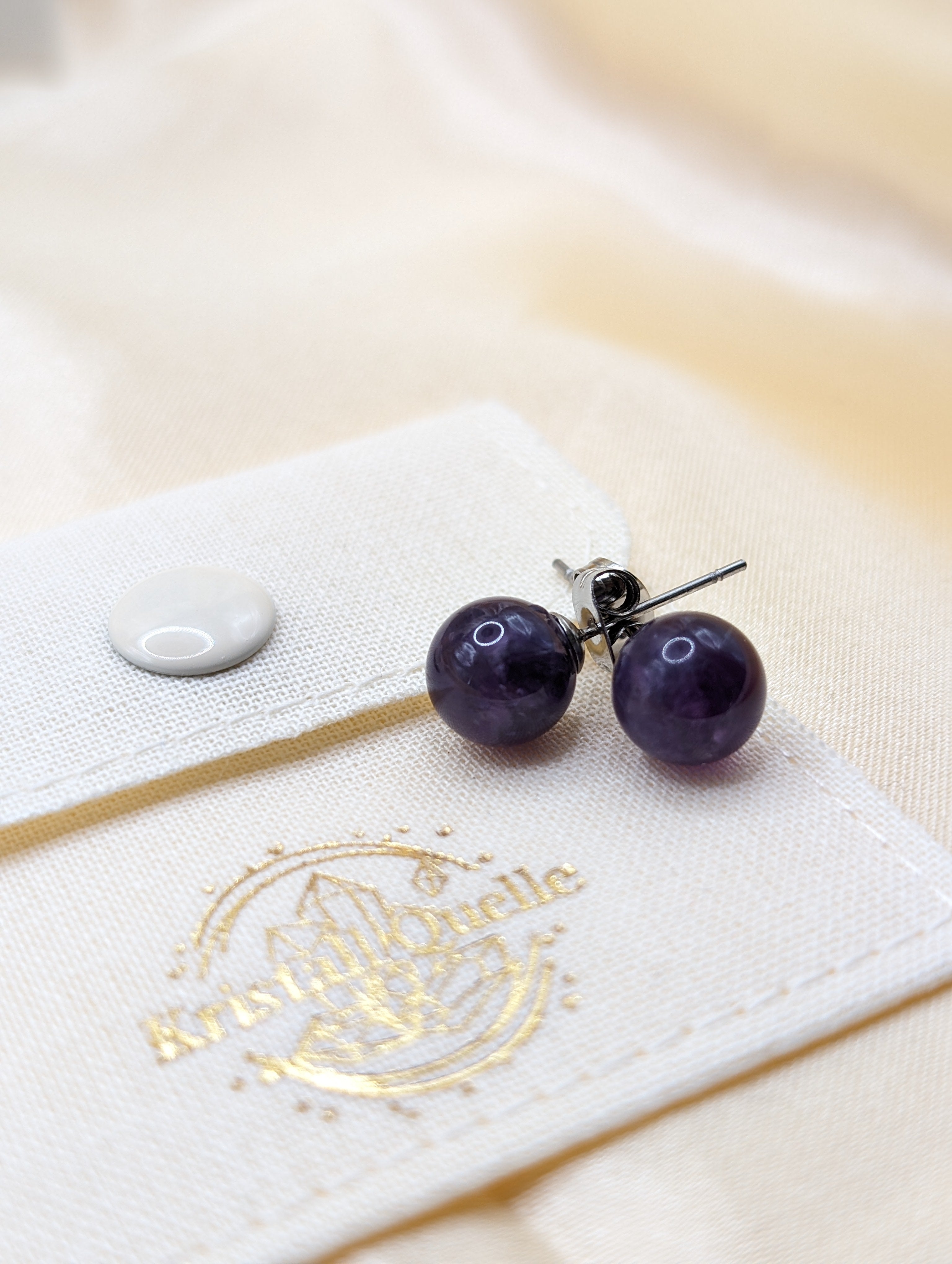 Amethyst Ohrstecker-8mm