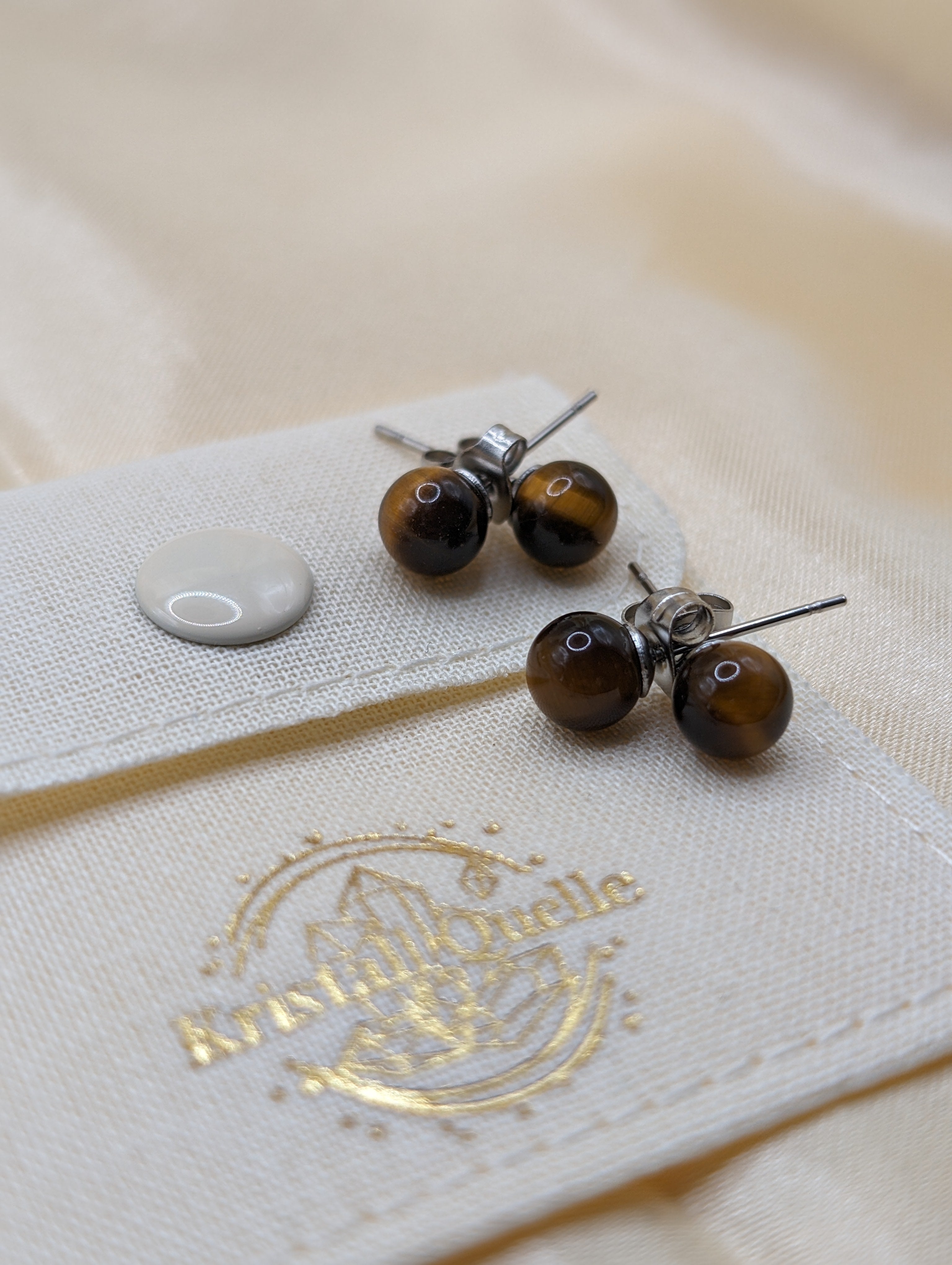 Tigerauge Ohrstecker-6mm