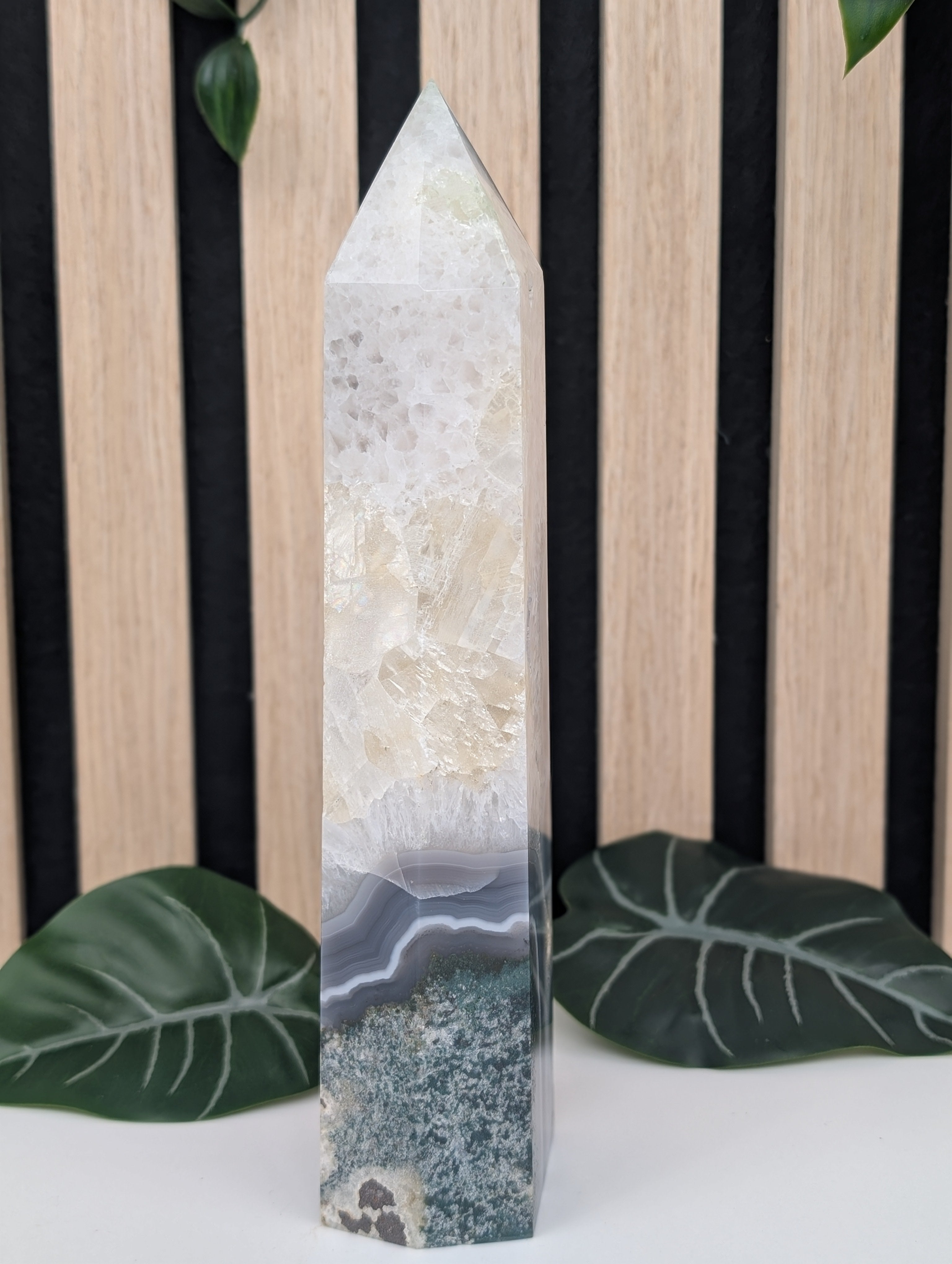 Moosachat Turm mit Calcit