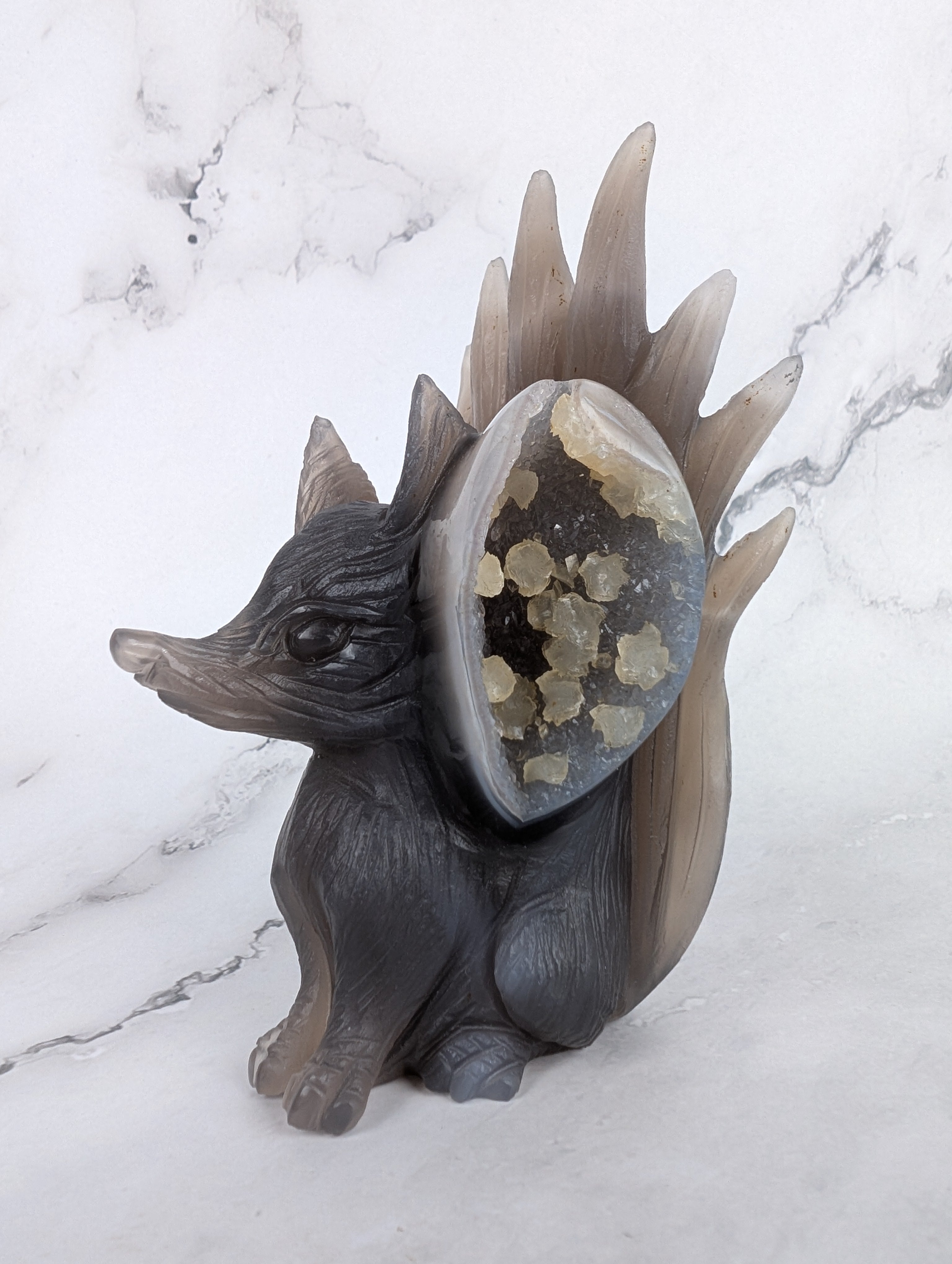 Achat mit Druse neunschwänziger Fuchs - High Quality 1