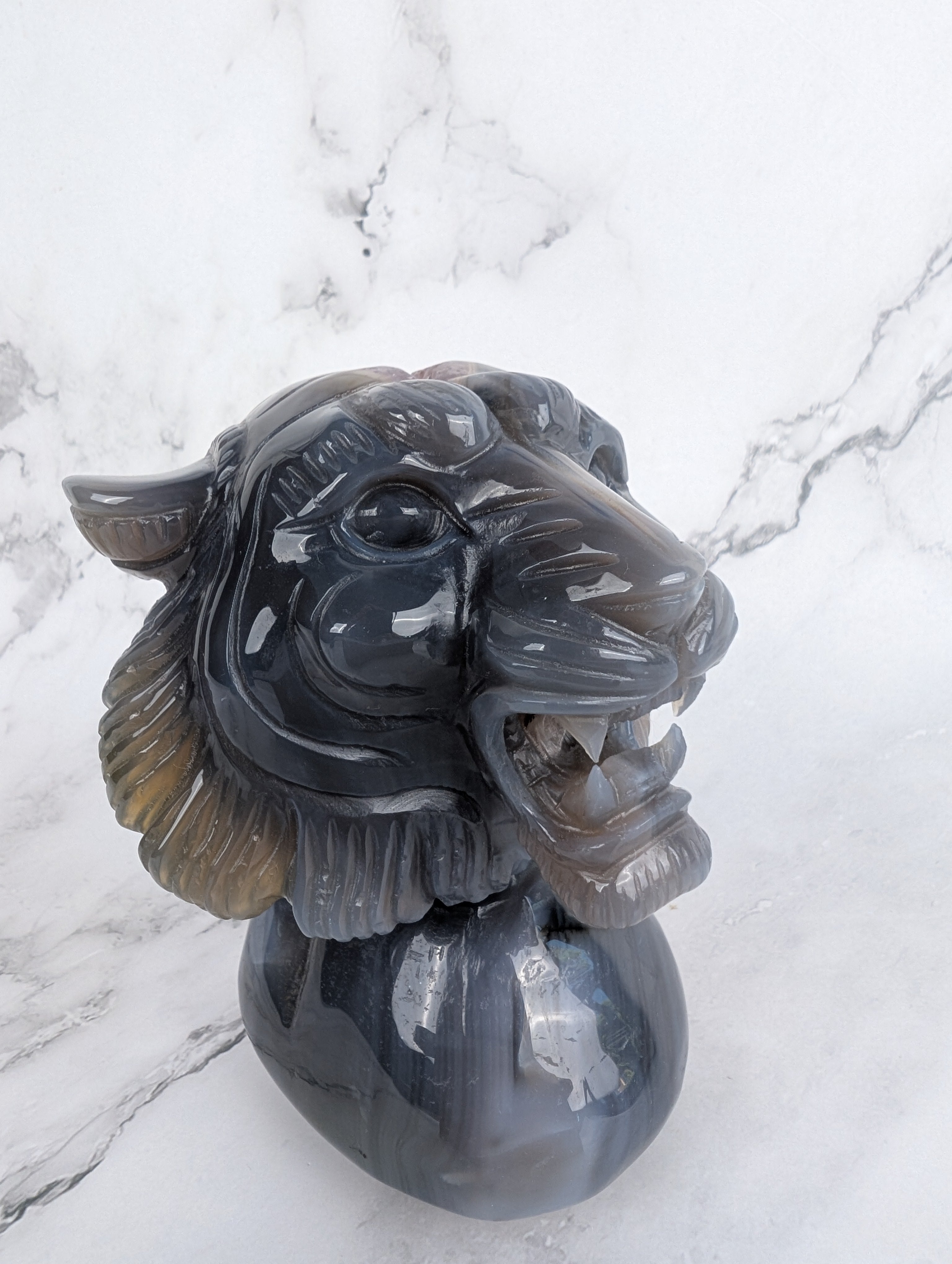 Amethyst/Achat Löwenkopf High Quality 1