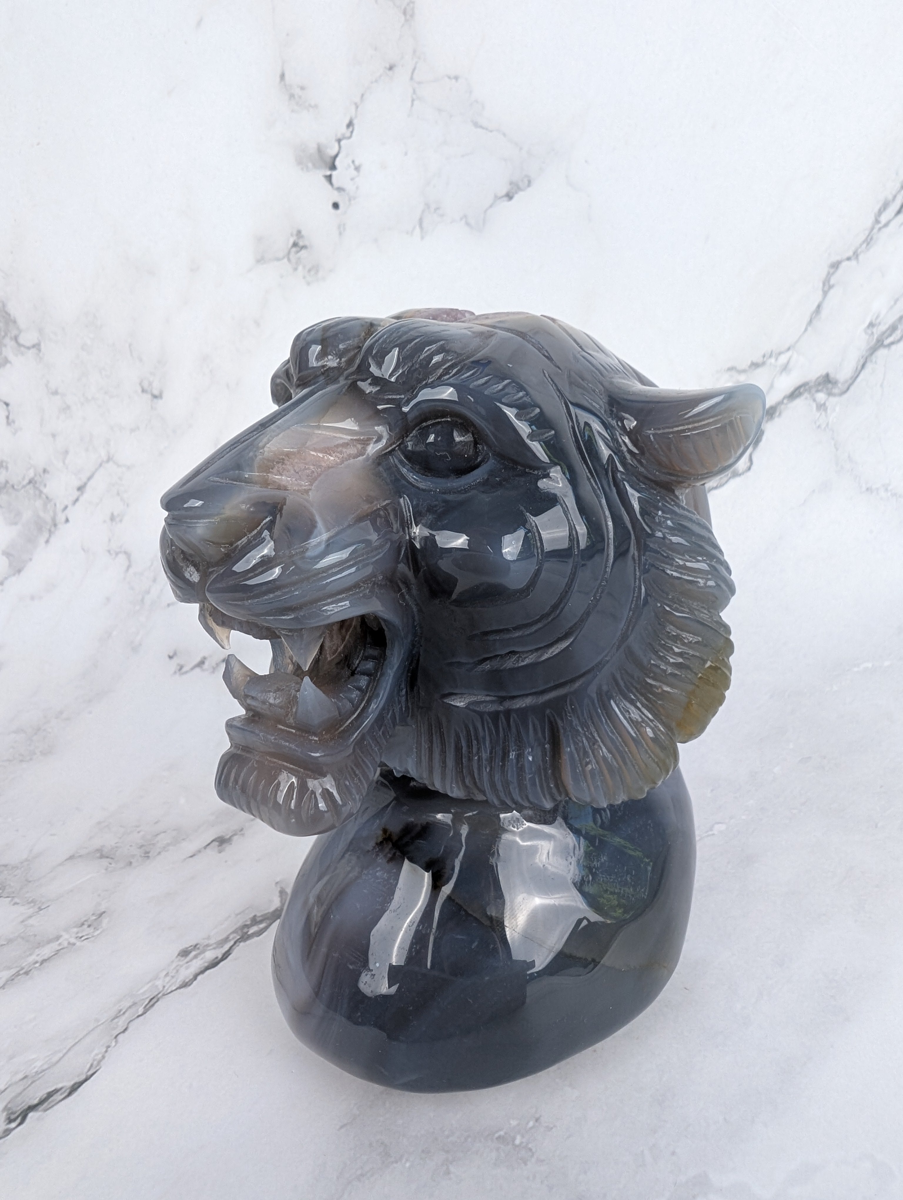 Amethyst/Achat Löwenkopf High Quality 1