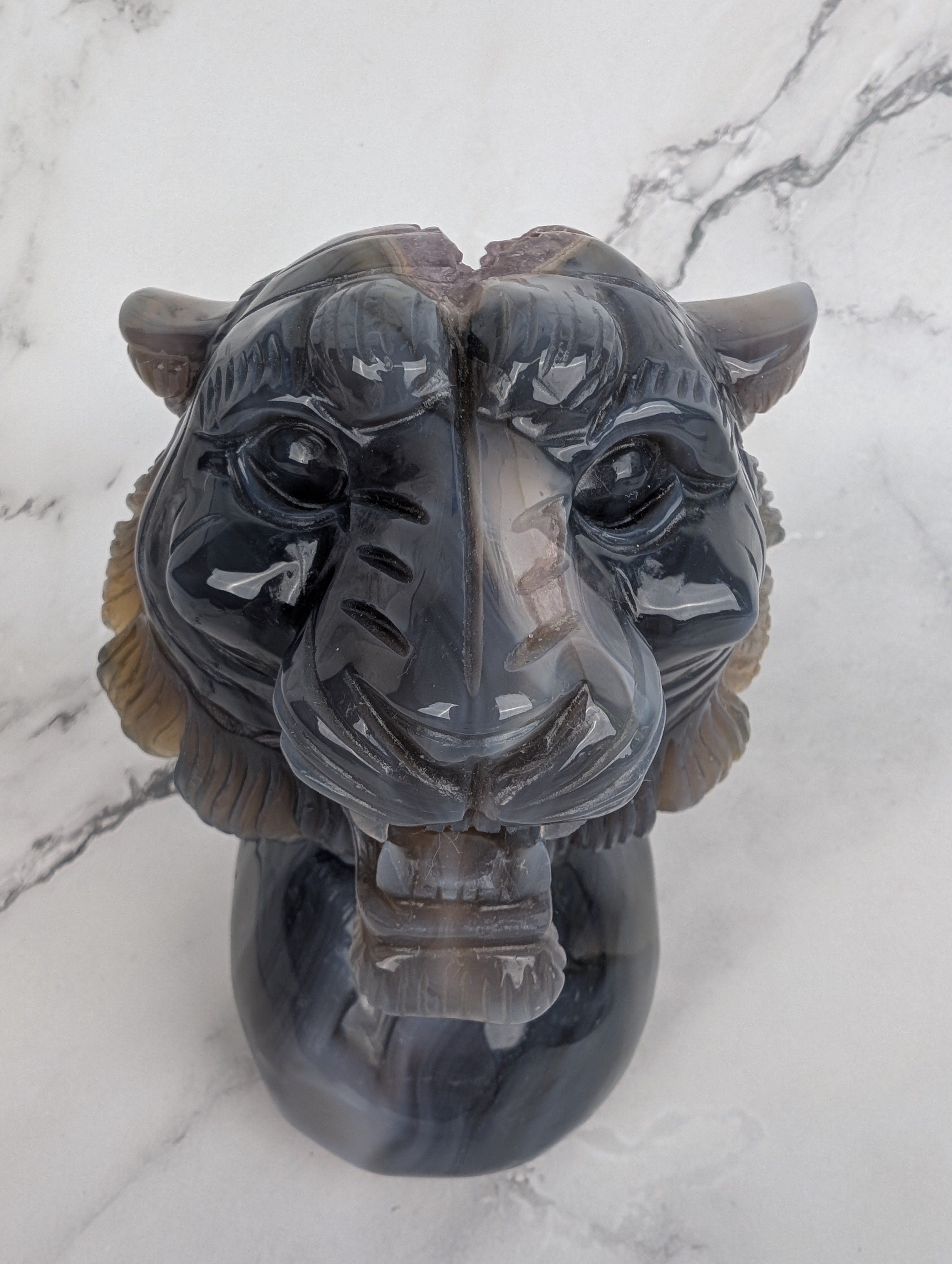 Amethyst/Achat Löwenkopf High Quality 1