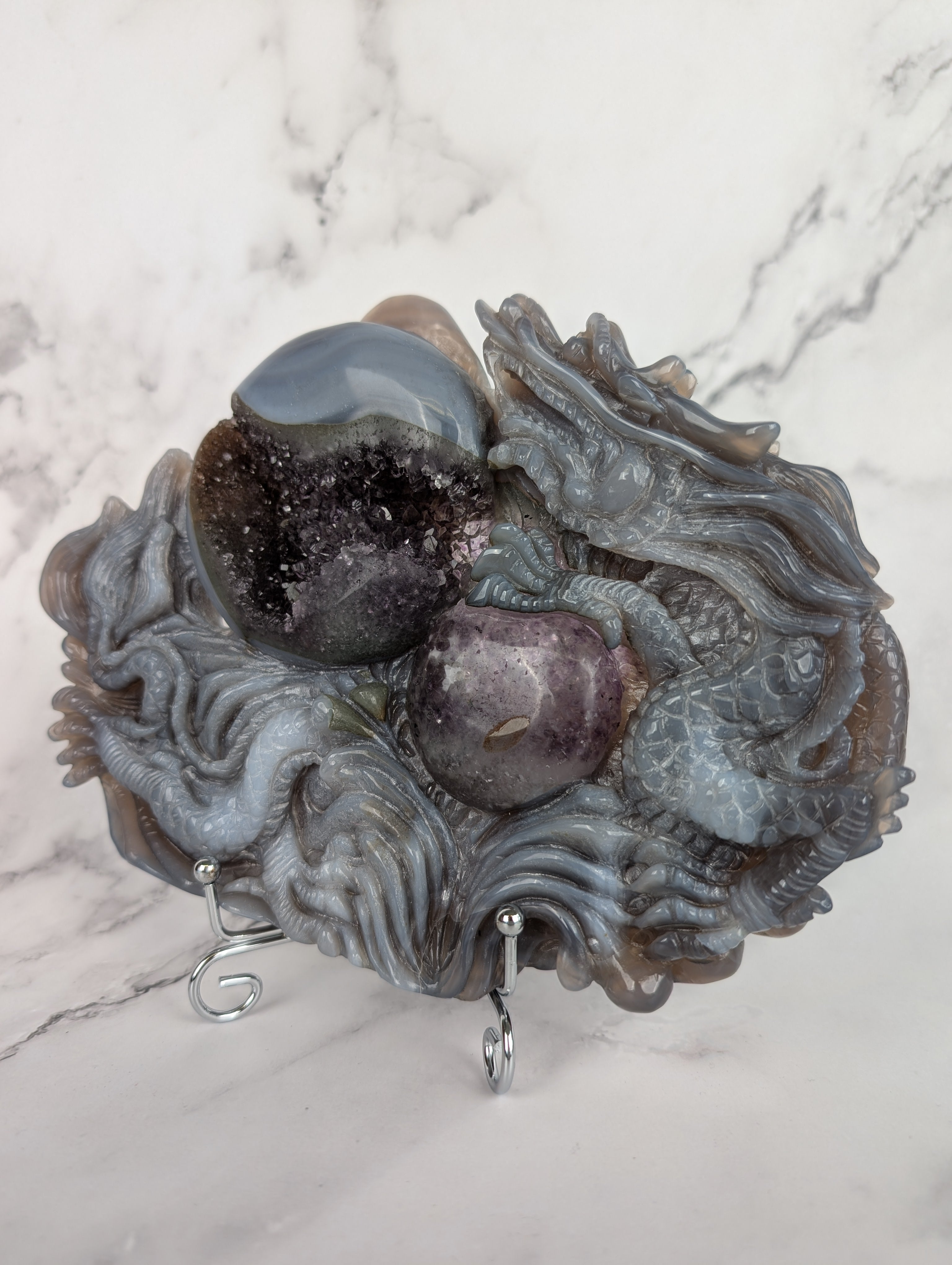 Achat/Amethyst Drachencarving High Quality 2