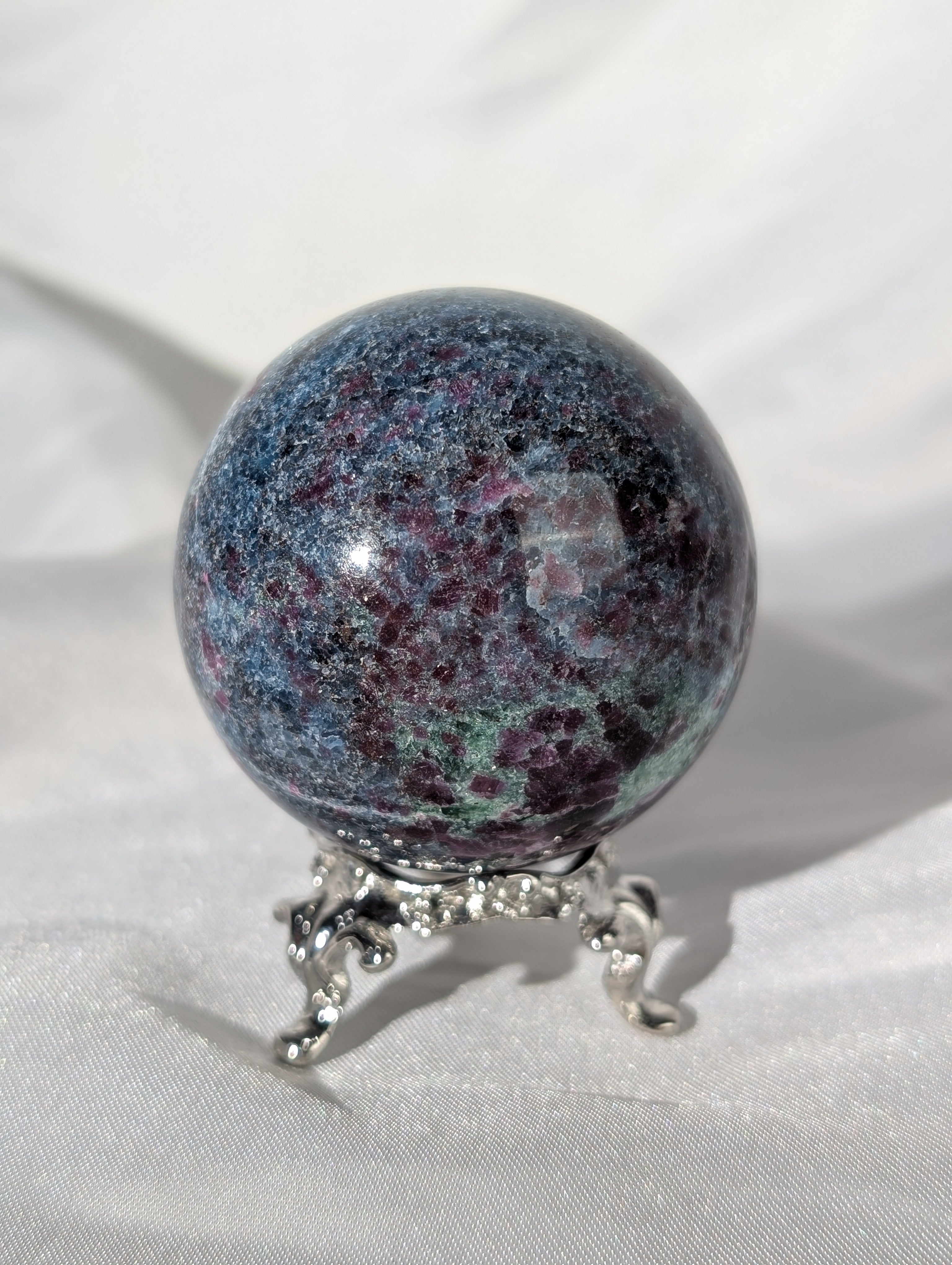 Fuchsit, Rubin, Muskovit (Mica) Kugel 6