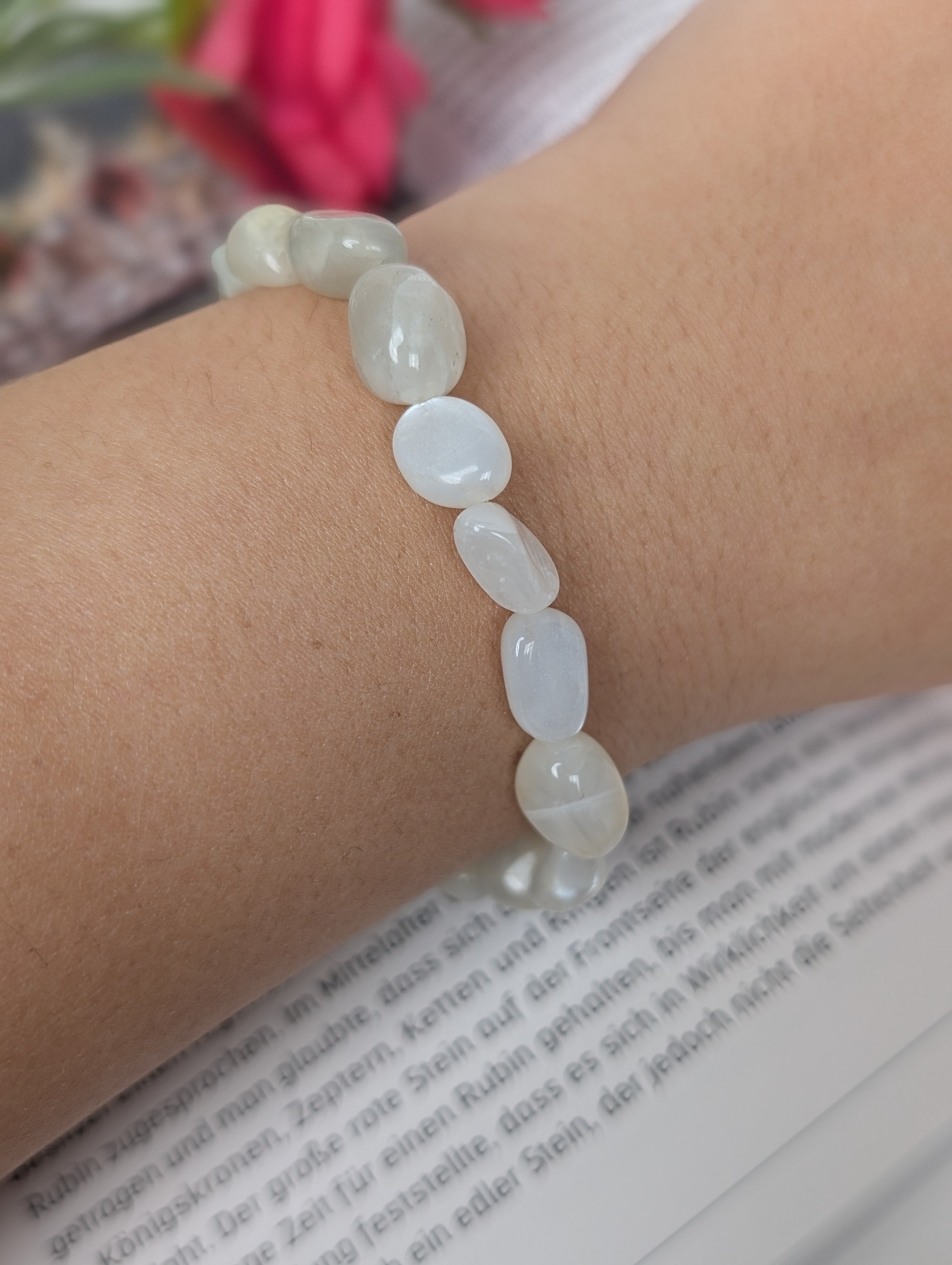 Mondstein Nugget Armband