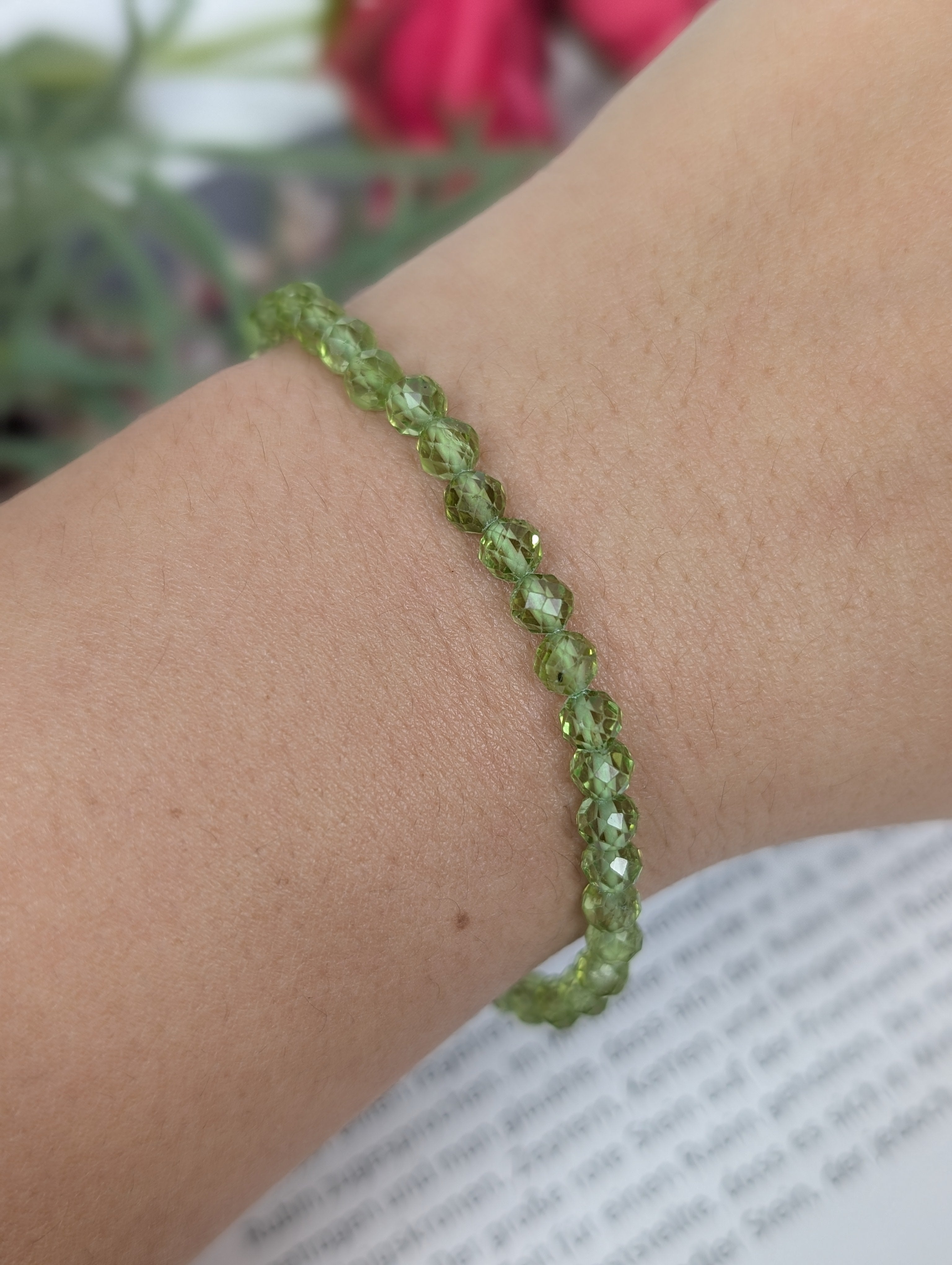 Peridot Armband facettiert- 4mm