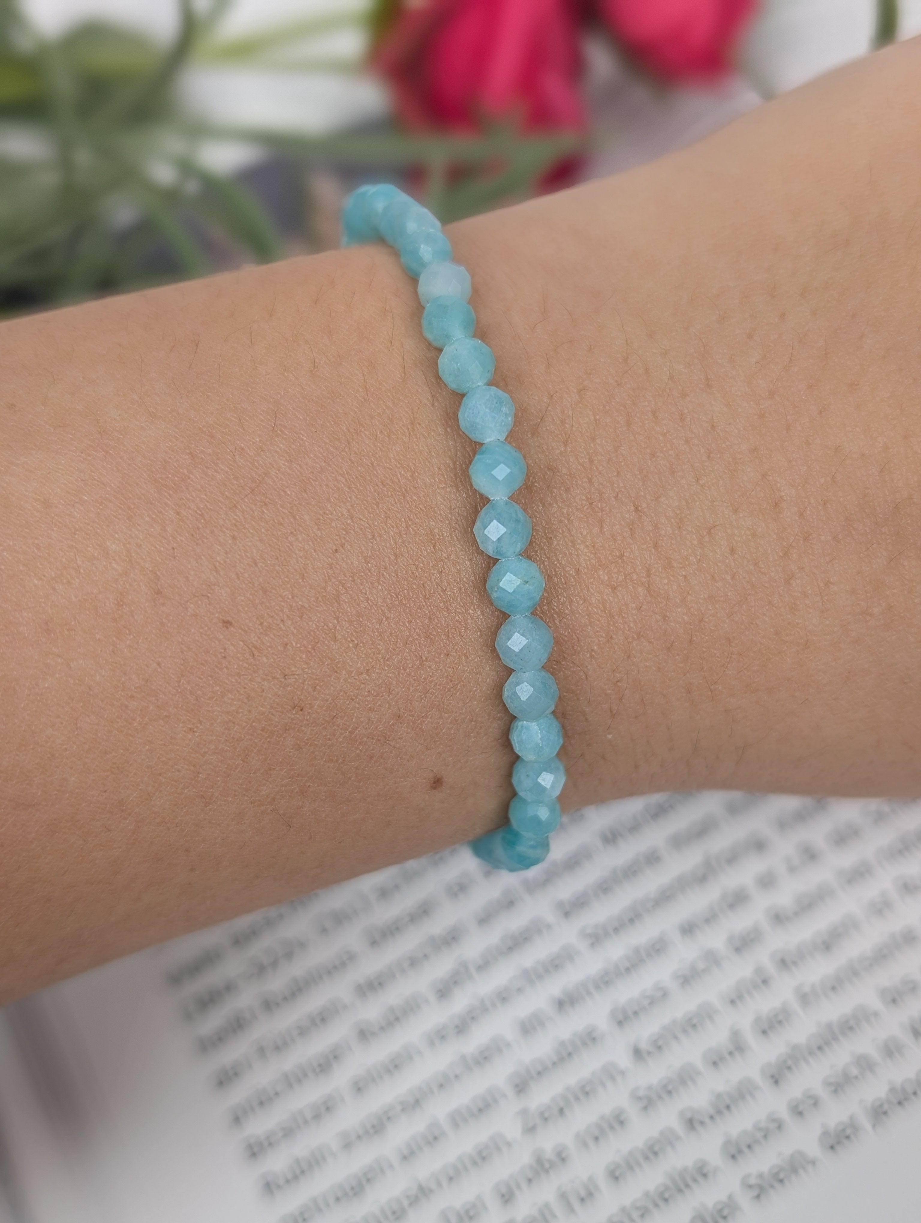 Amazonit Armband facettiert- 4mm