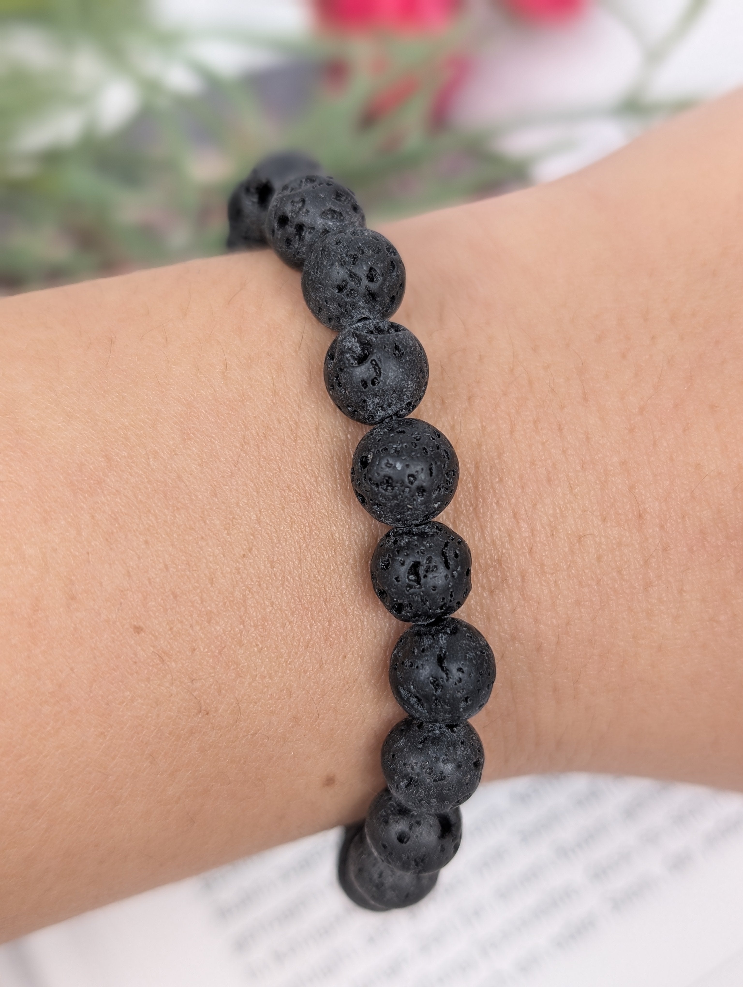 Lavastein Armband-6mm