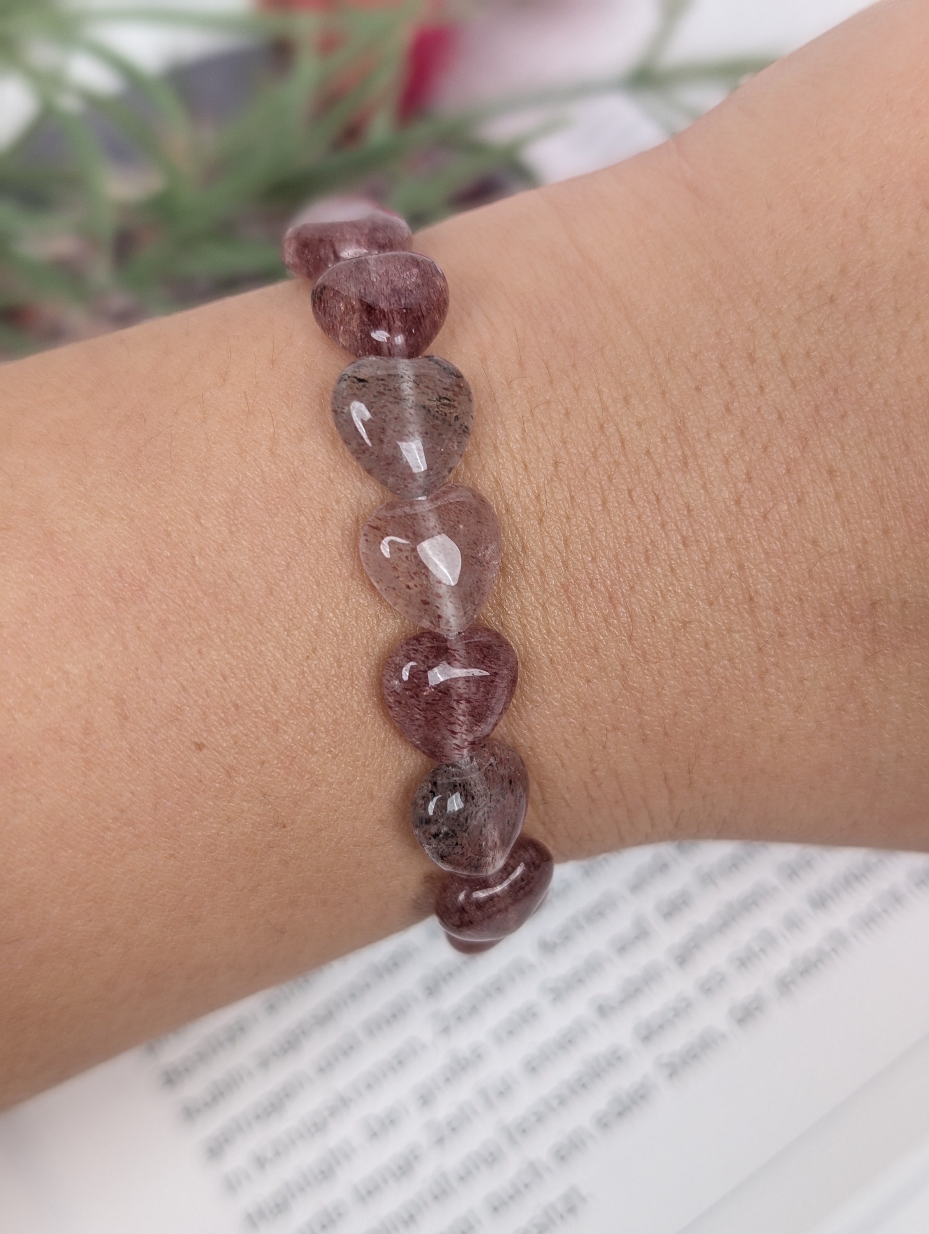 Rotes Aventurin Herzarmband