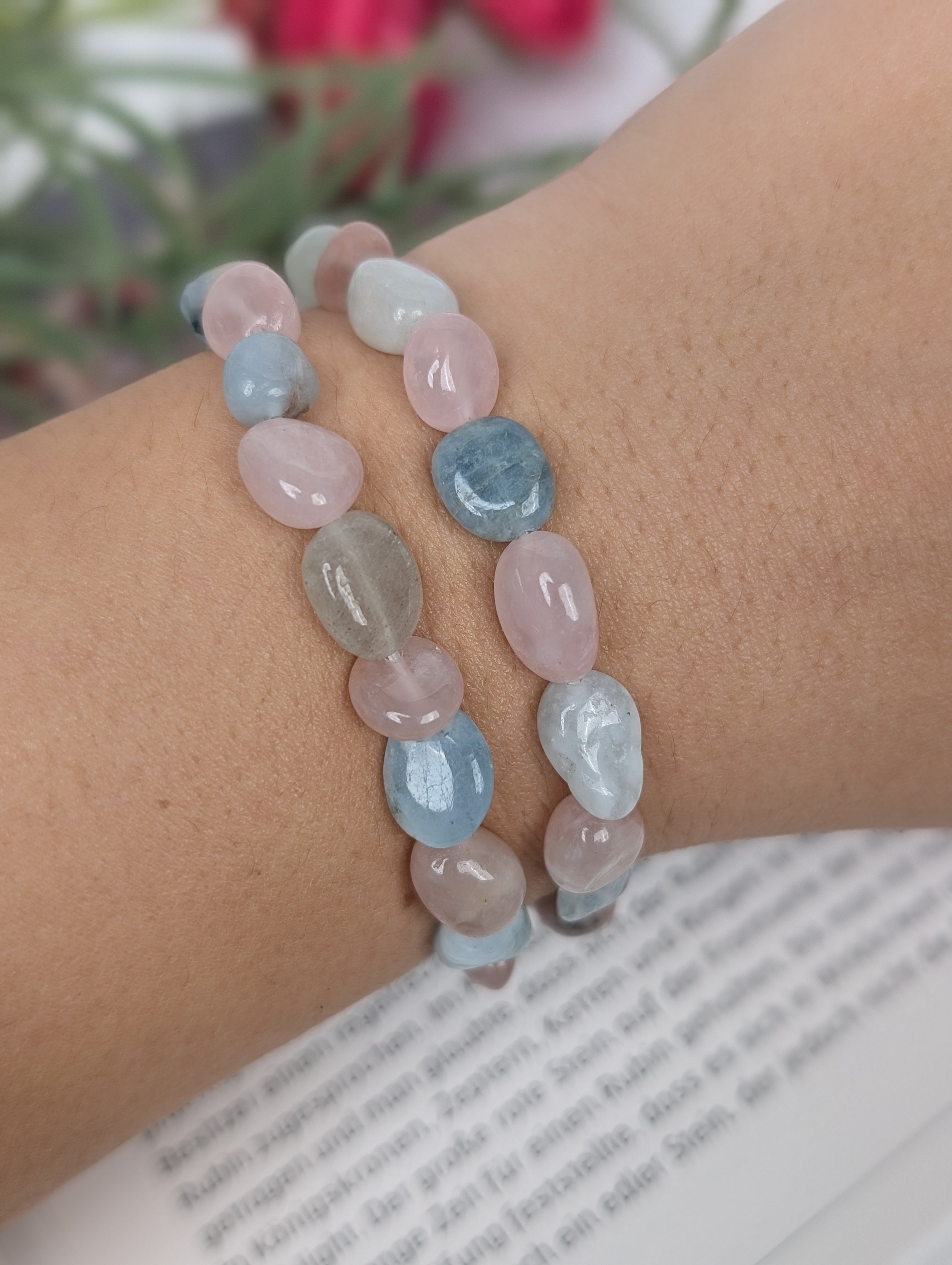 Beryll Nugget Armband