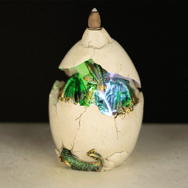 Rückfluss Räucherbrenner Drachenei LED (Grün)