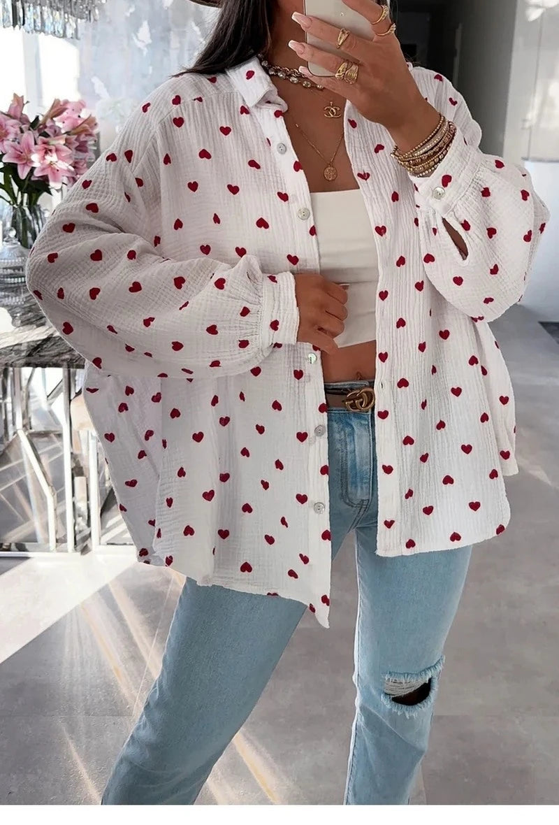 Bluse rotes Herz