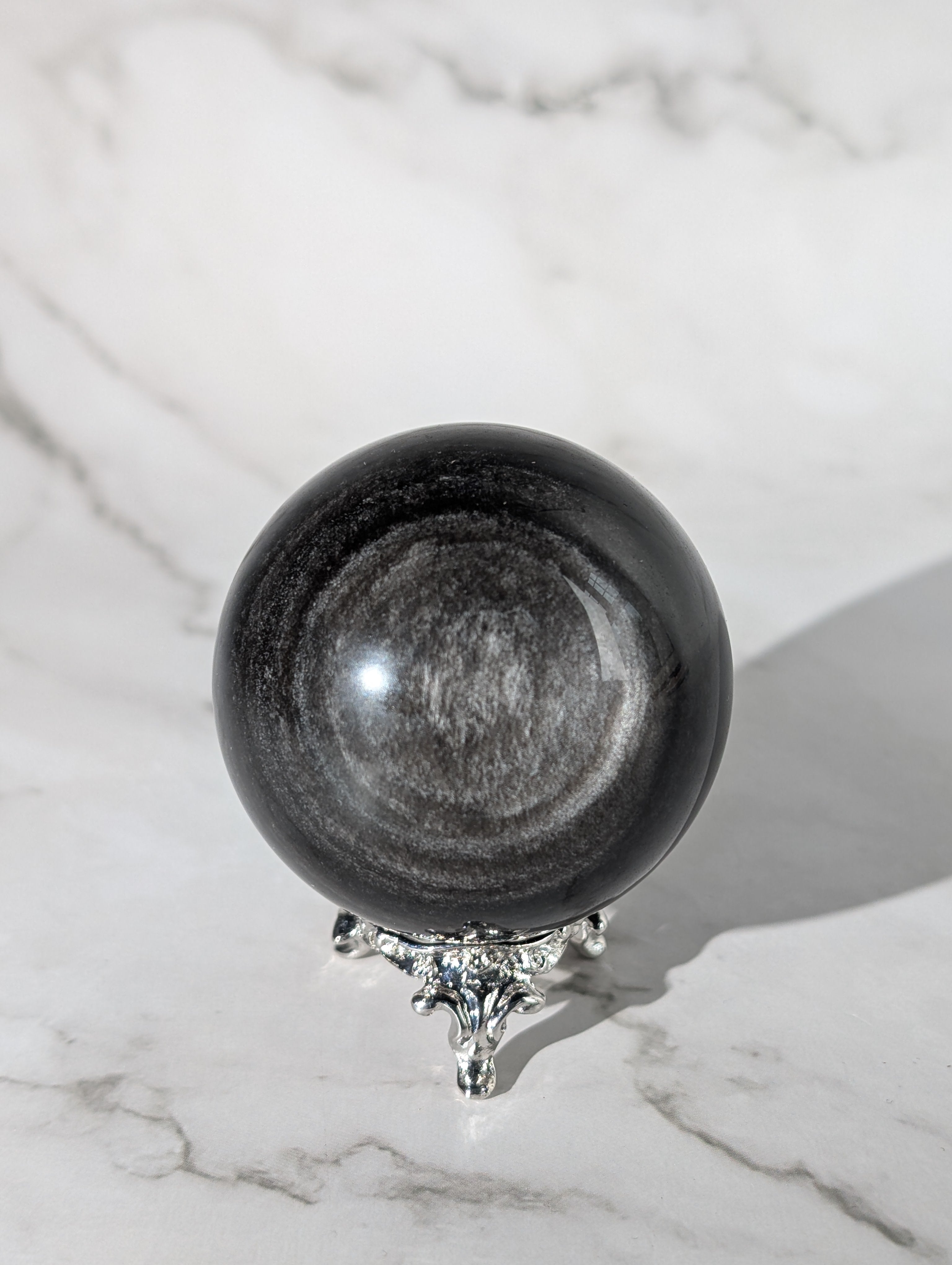 Silber Obsidian Kugel