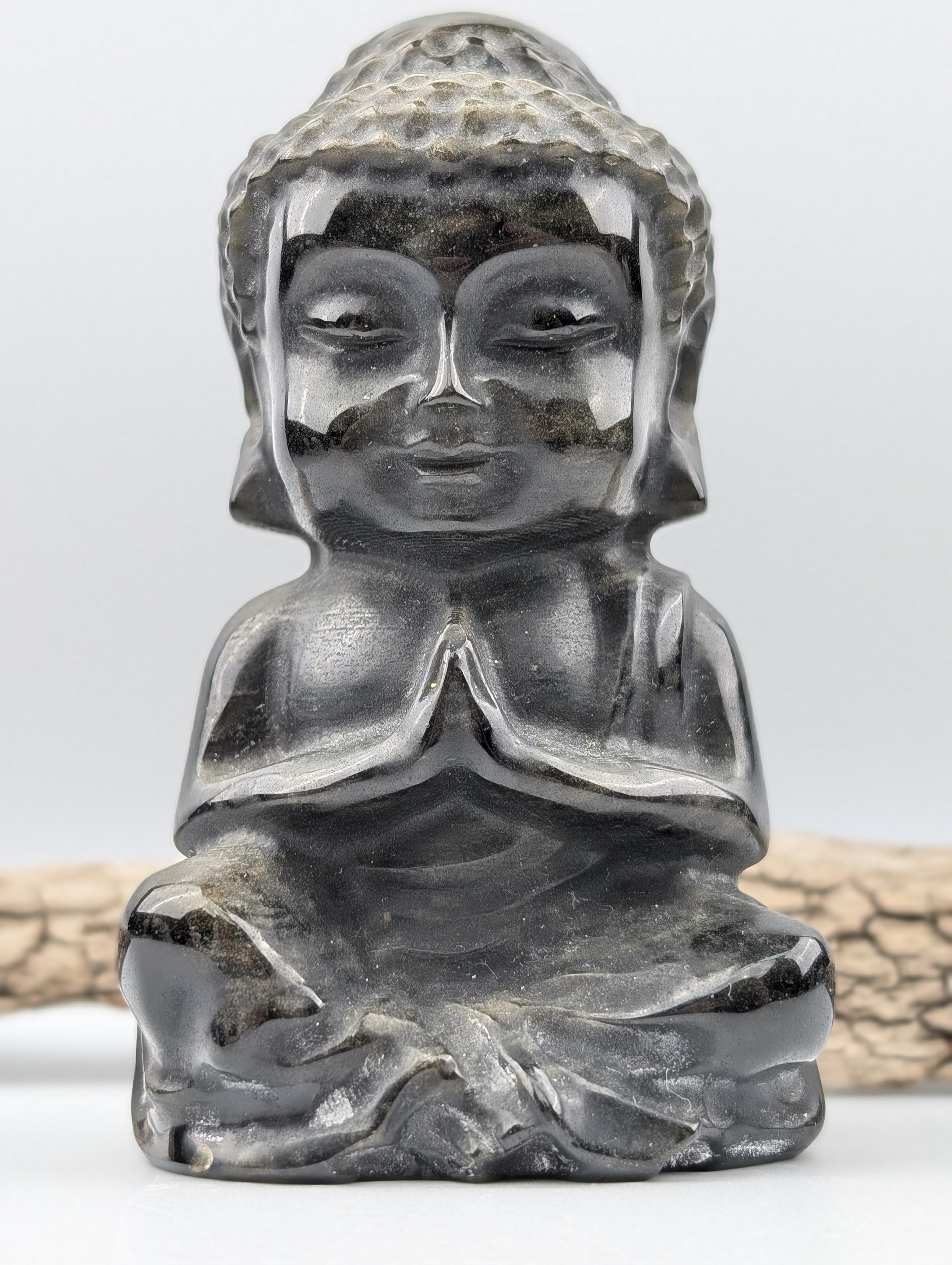 Gold Obsidian Buddha