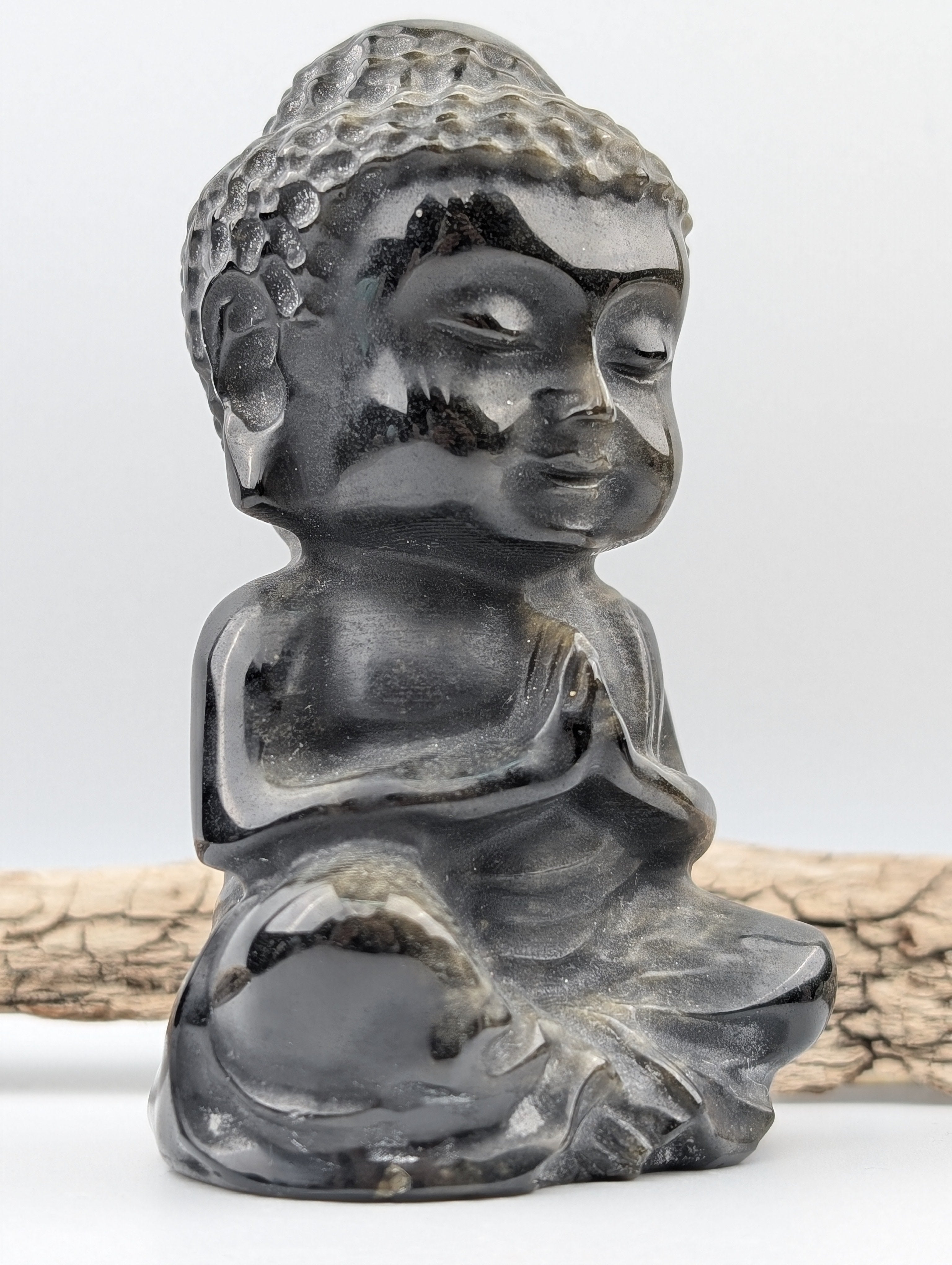 Gold Obsidian Buddha