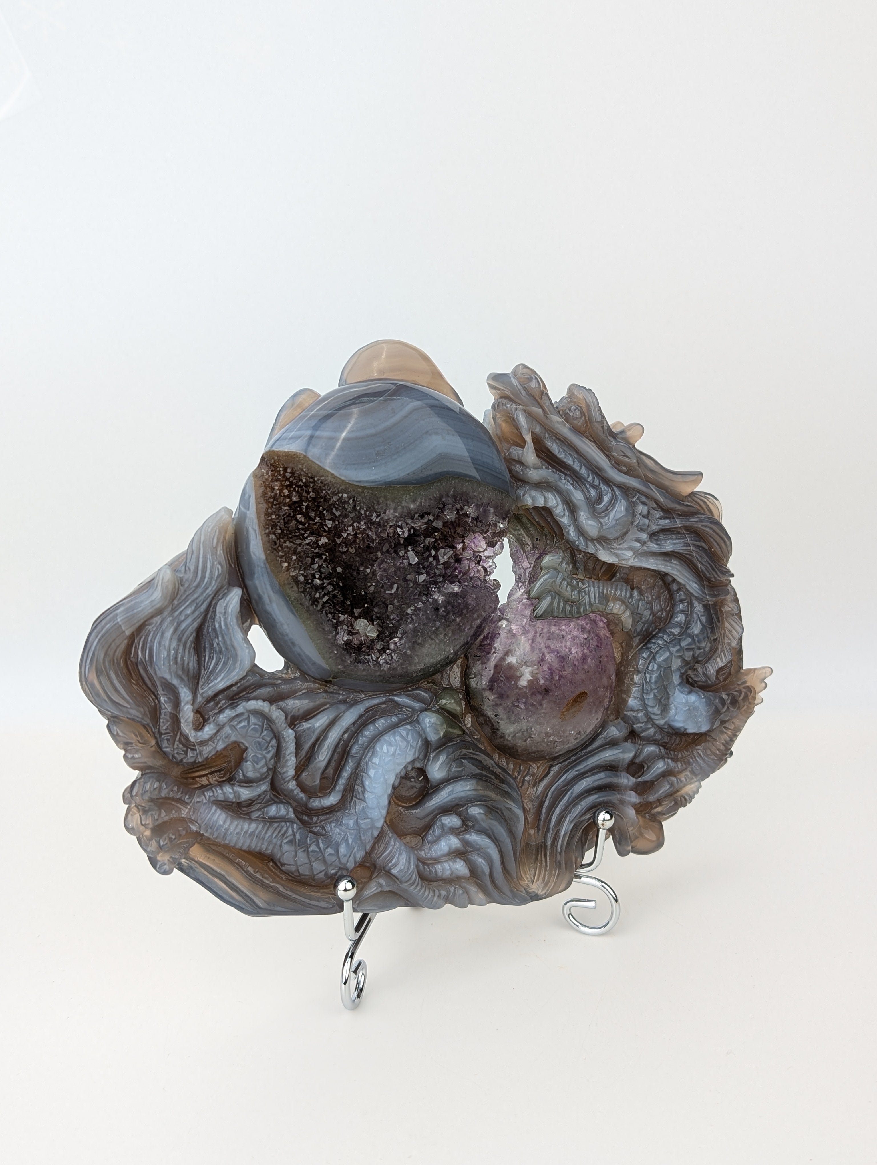 Achat/Amethyst Drachencarving High Quality