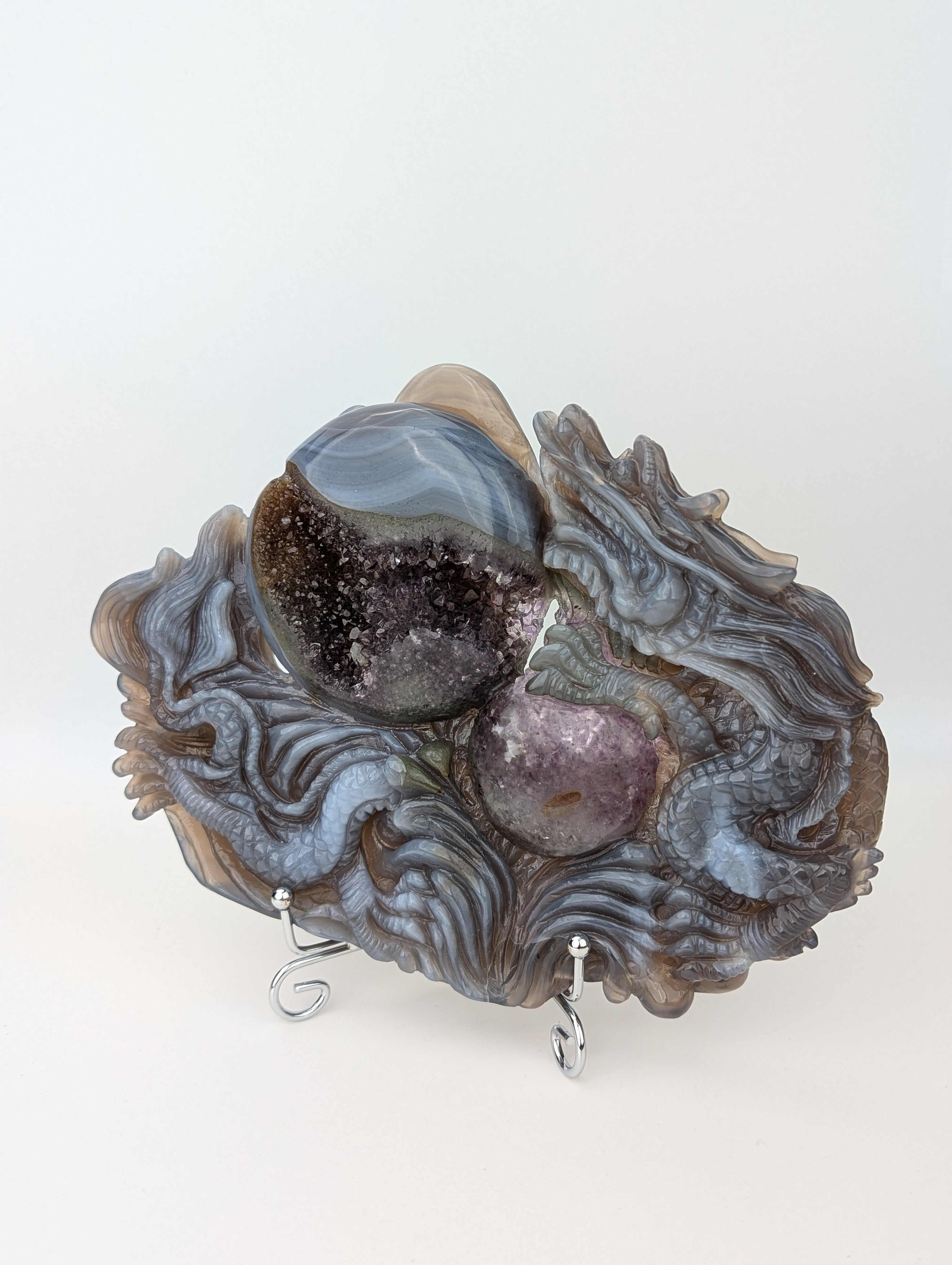 Achat/Amethyst Drachencarving High Quality 2