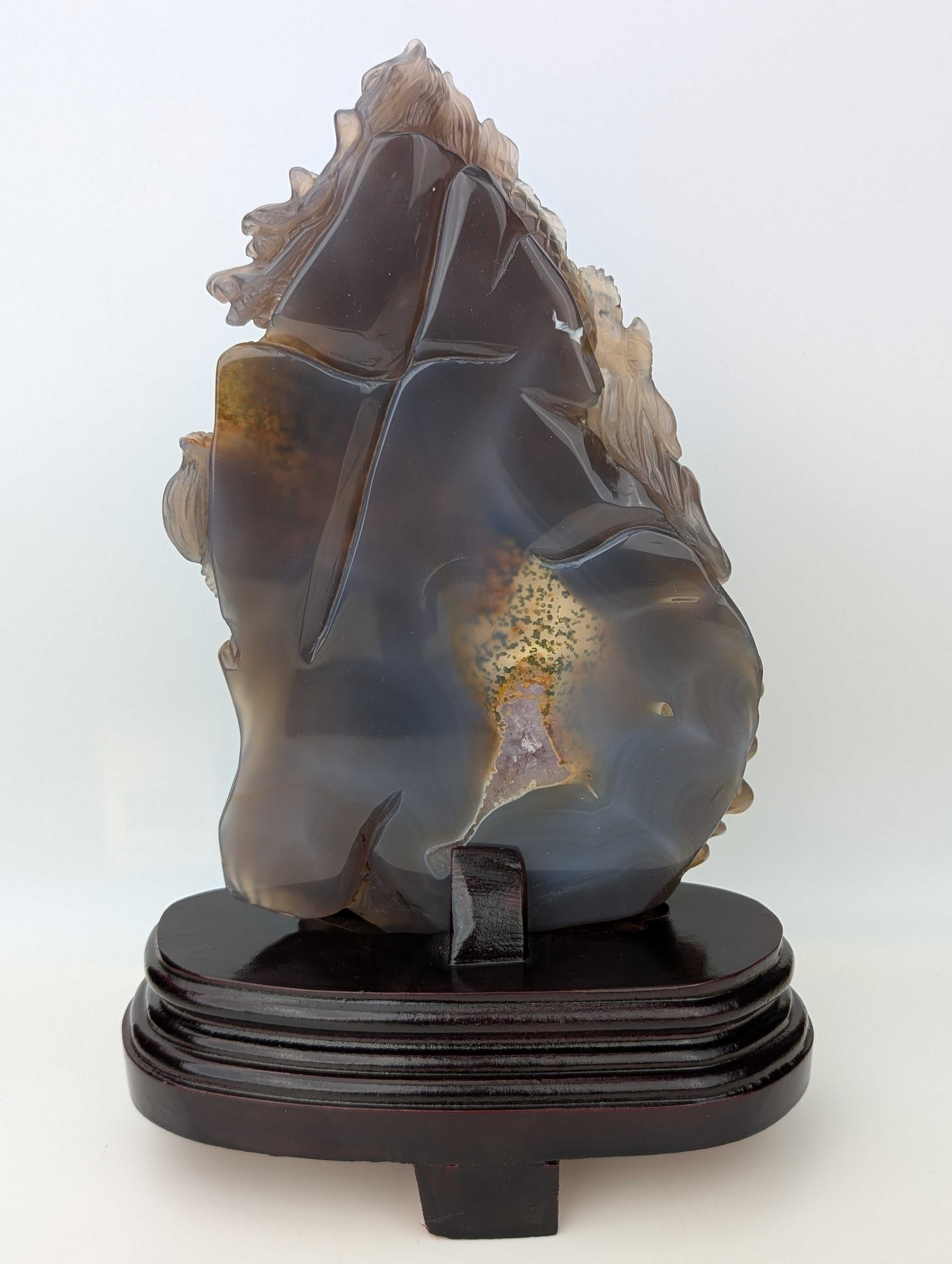 Achat/Amethyst Drachencarving High Quality