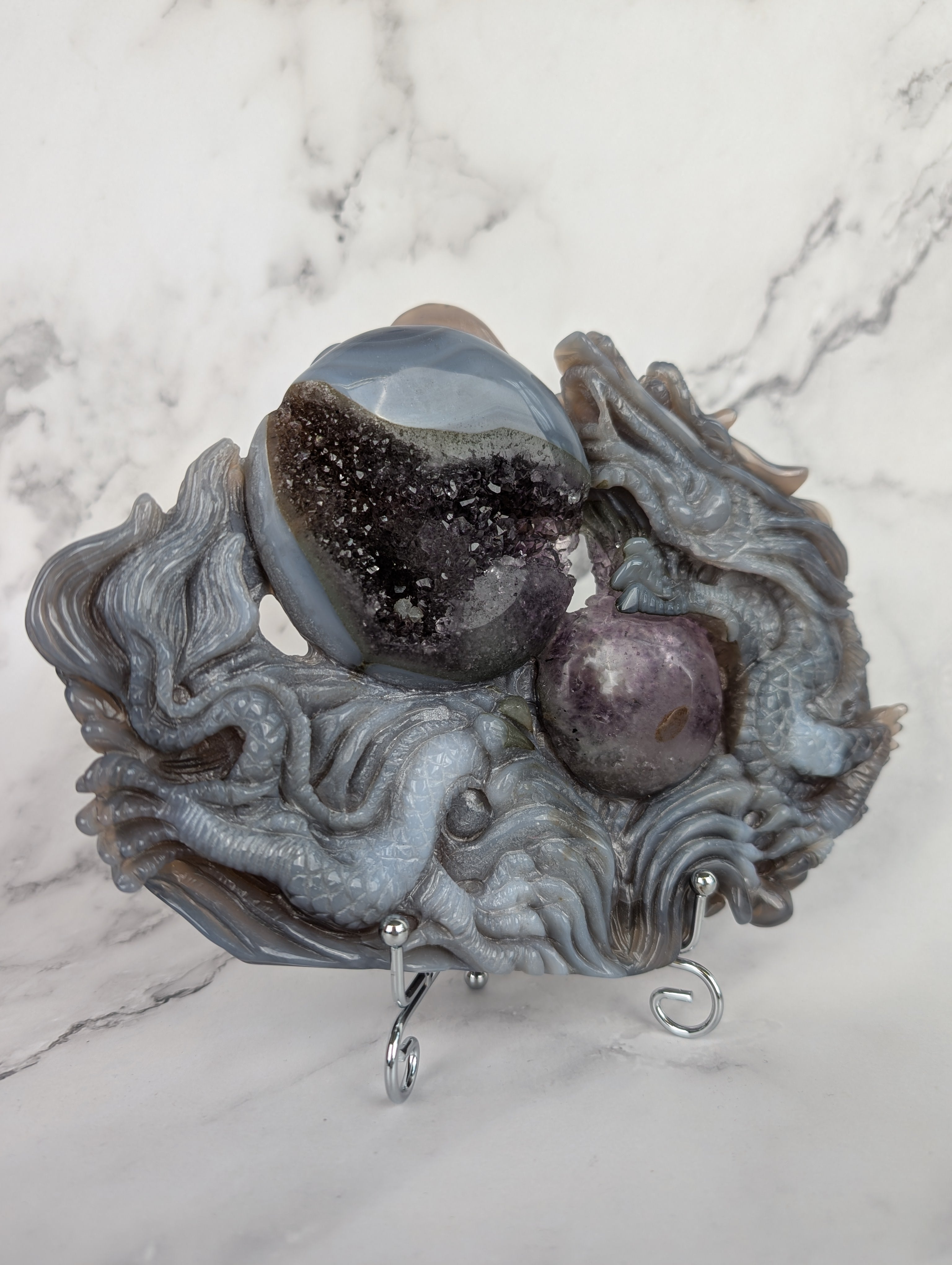 Achat/Amethyst Drachencarving High Quality 2