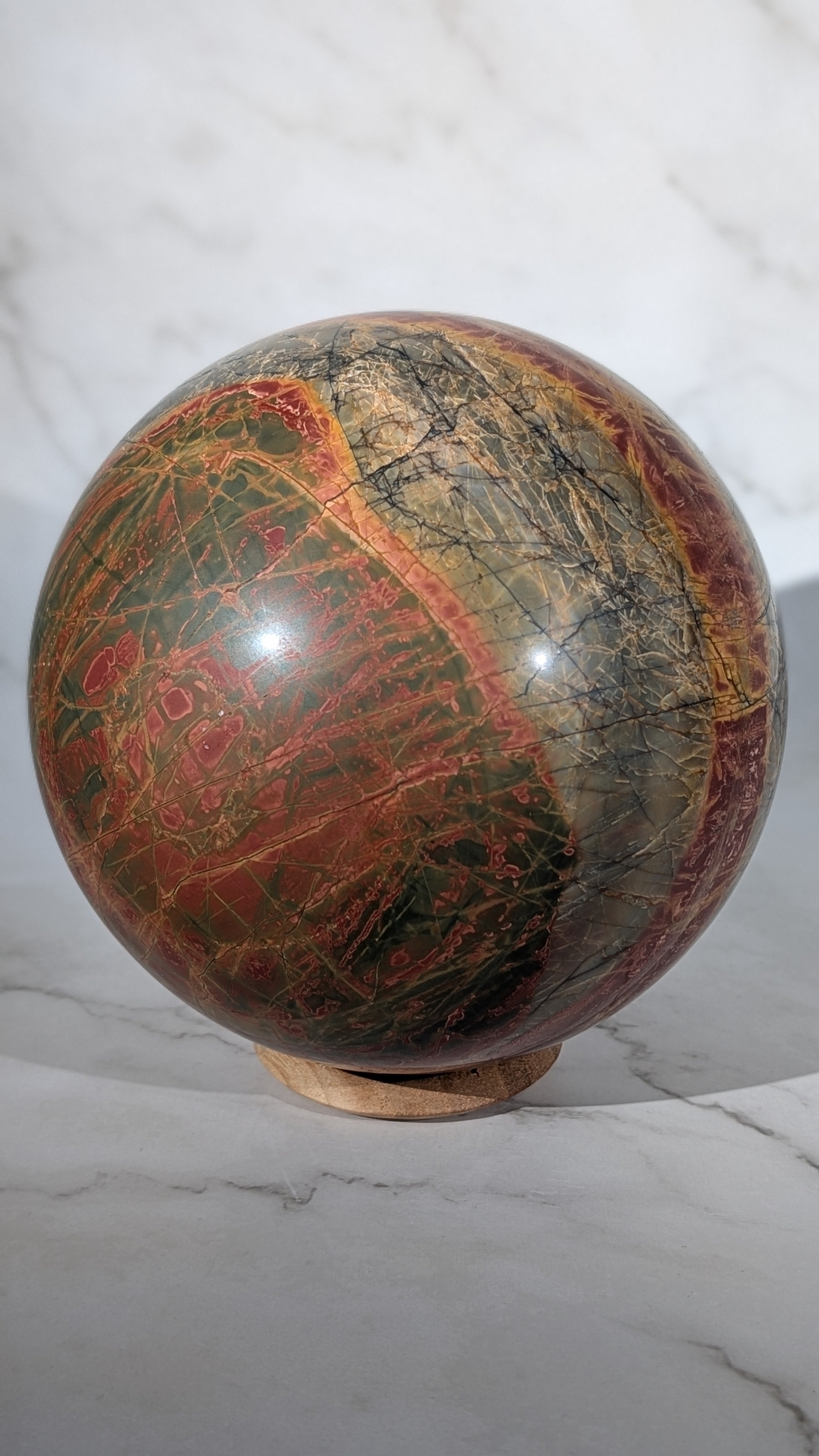 Polychrom Jaspis Kugel XL