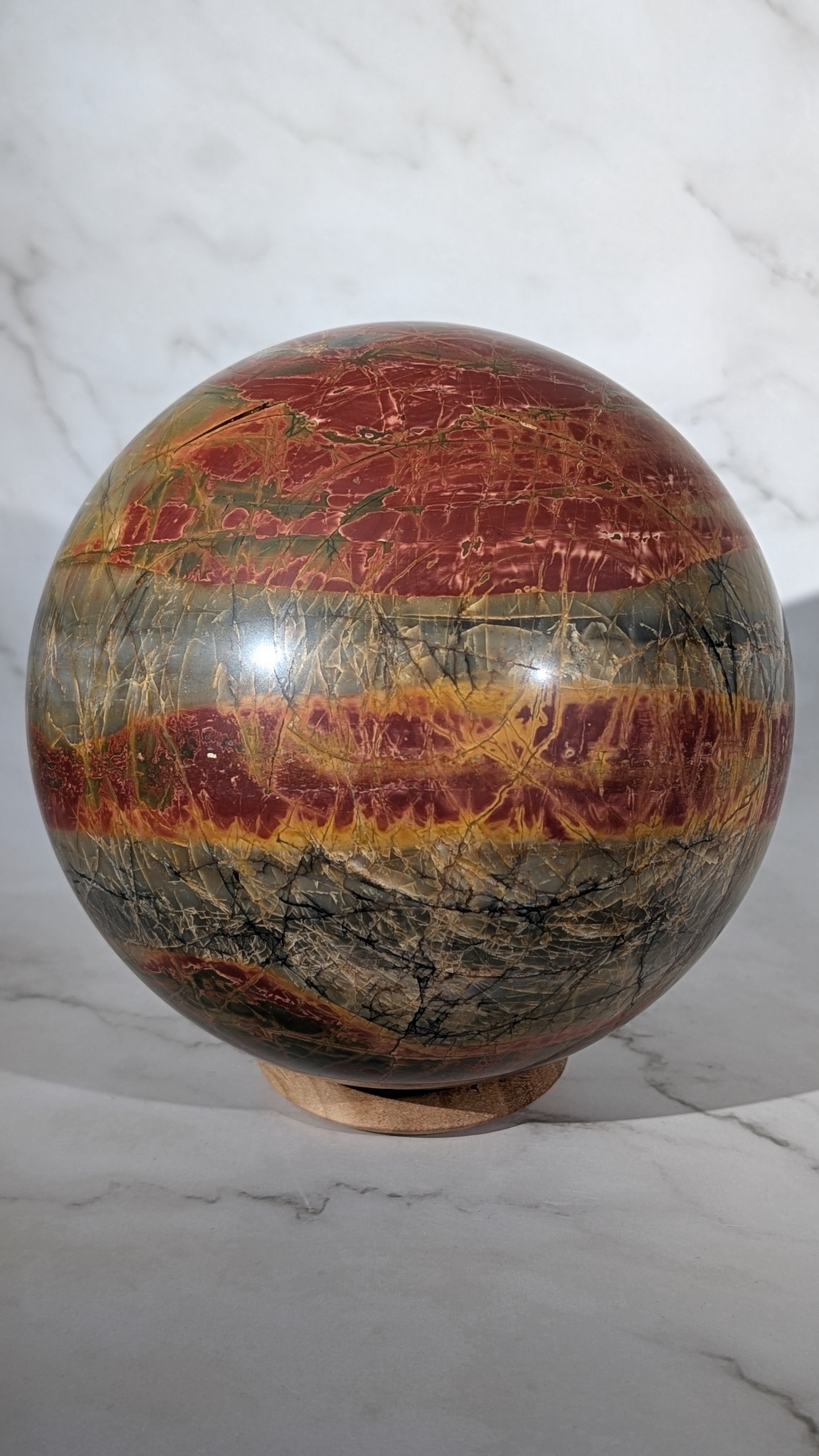 Polychrom Jaspis Kugel XL