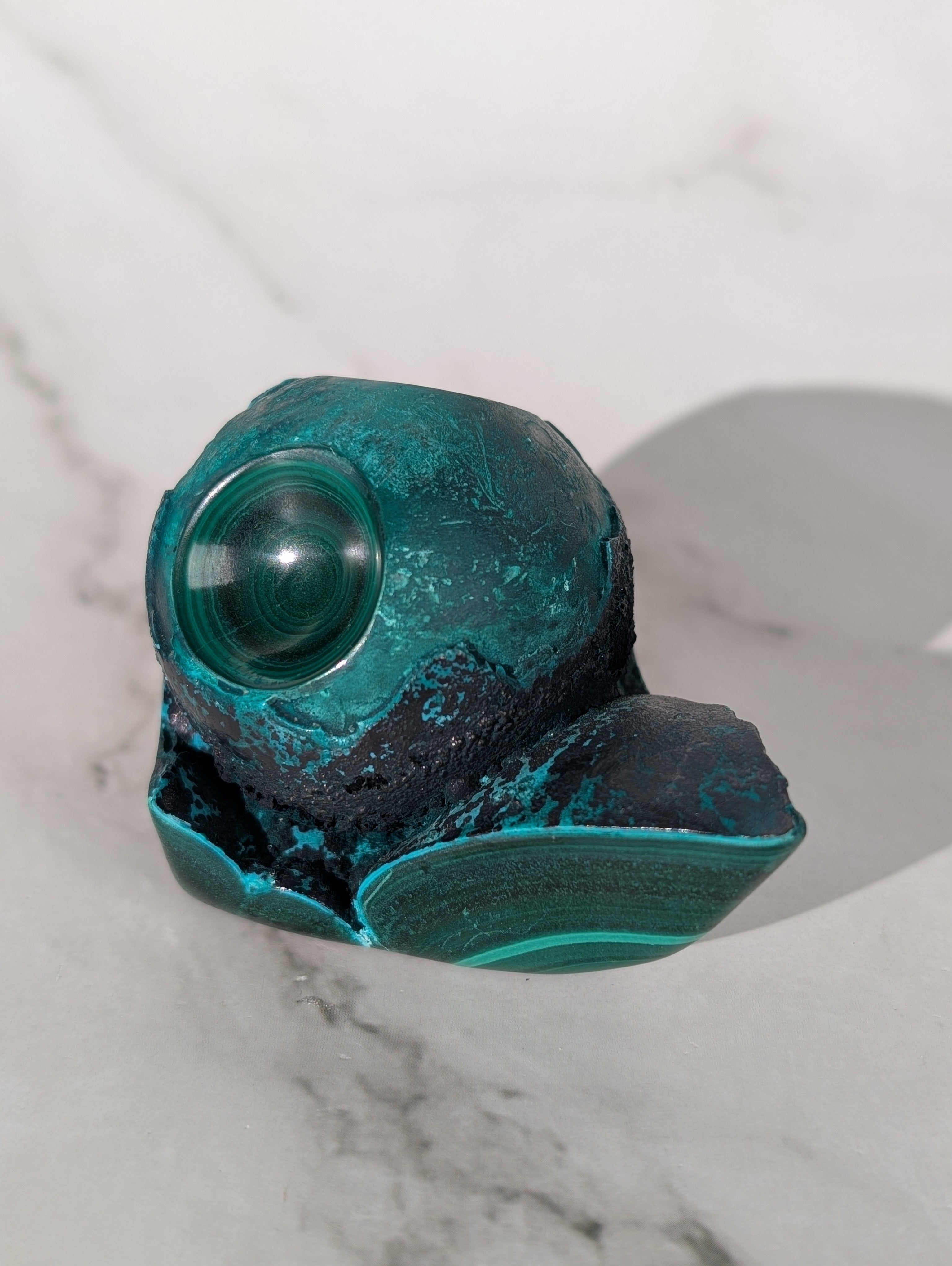 Malachit Freiform mit Kugel