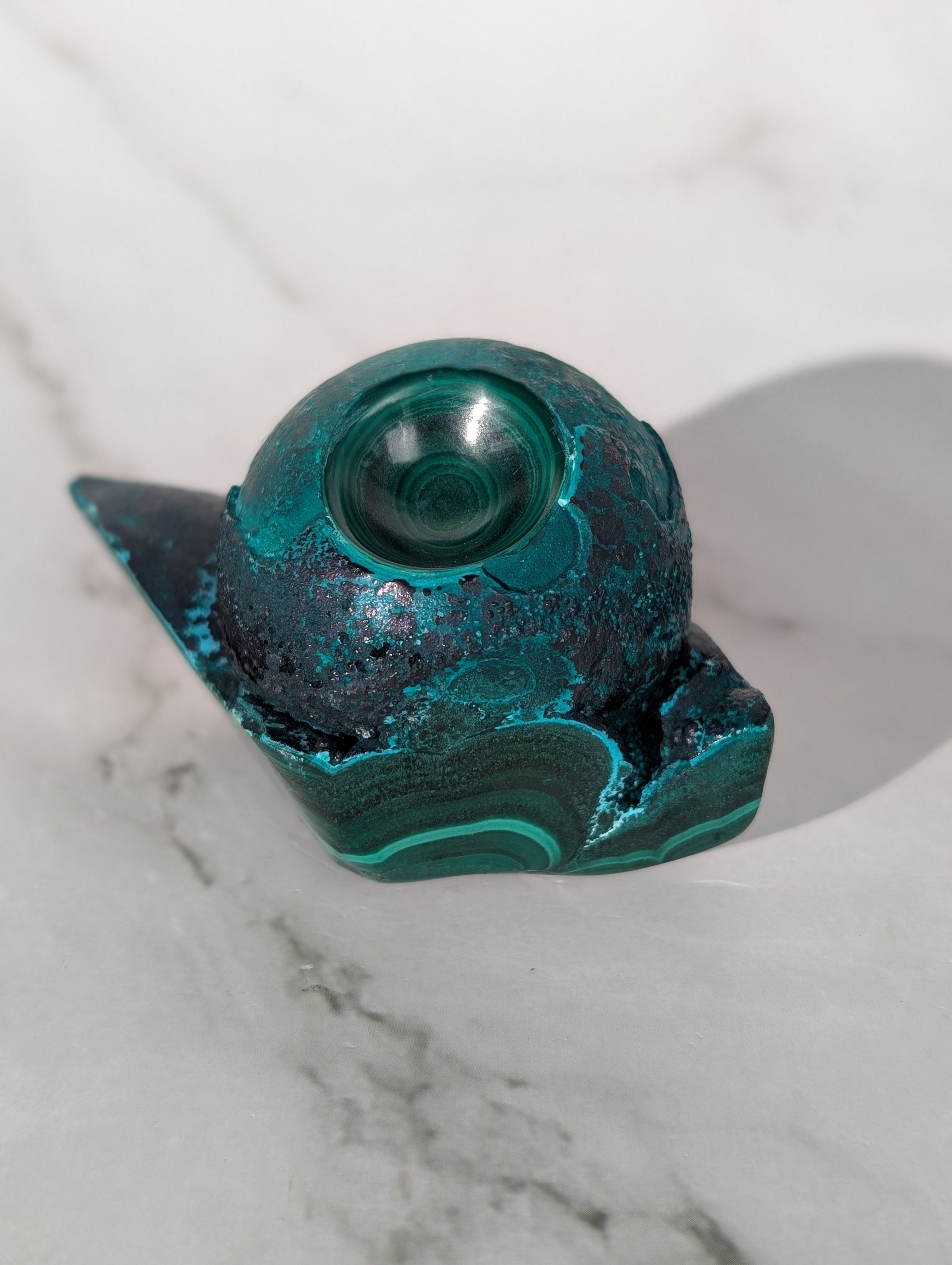 Malachit Freiform mit Kugel