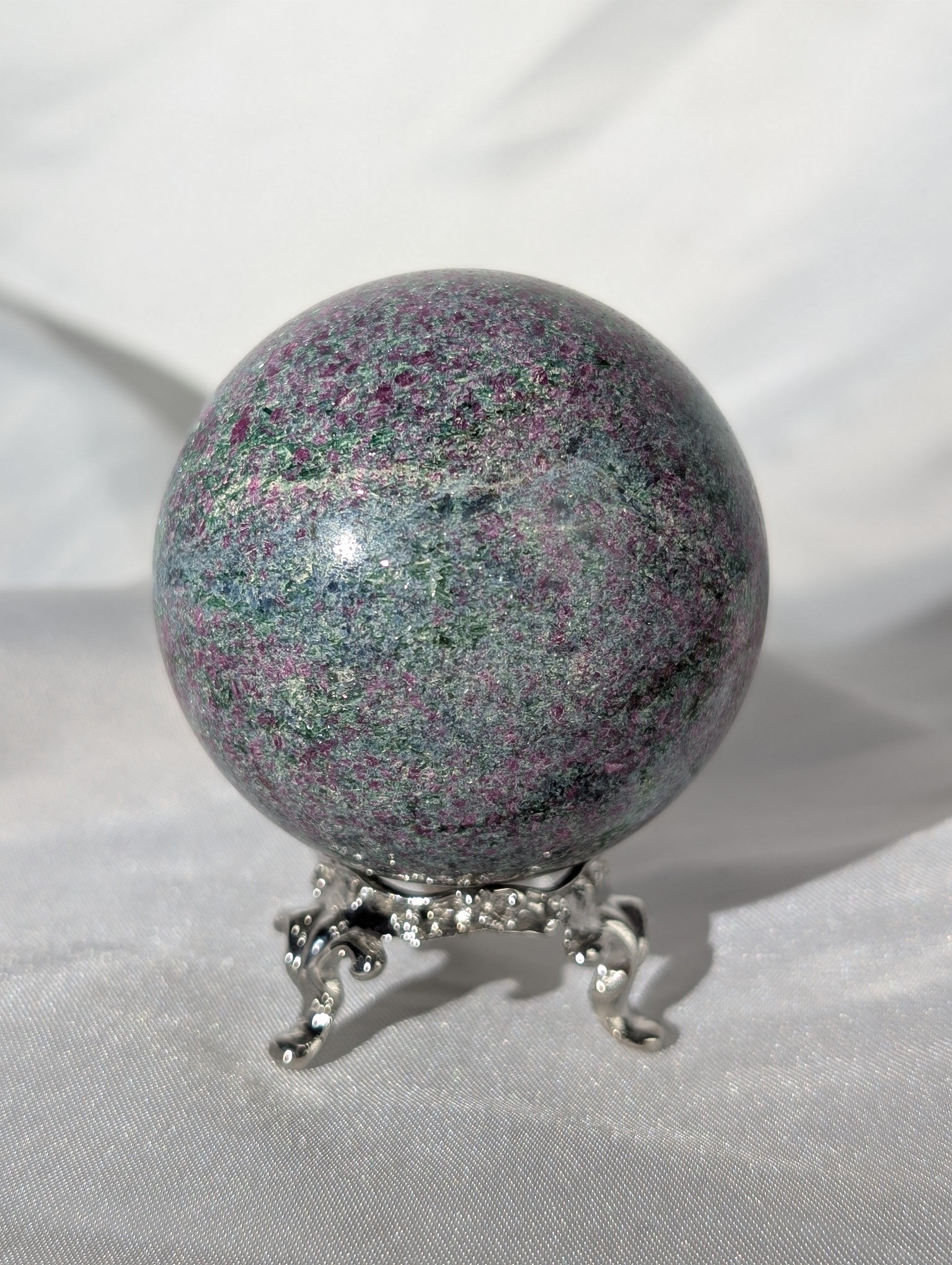 Fuchsit, Rubin, Muskovit (Mica) Kugel 6