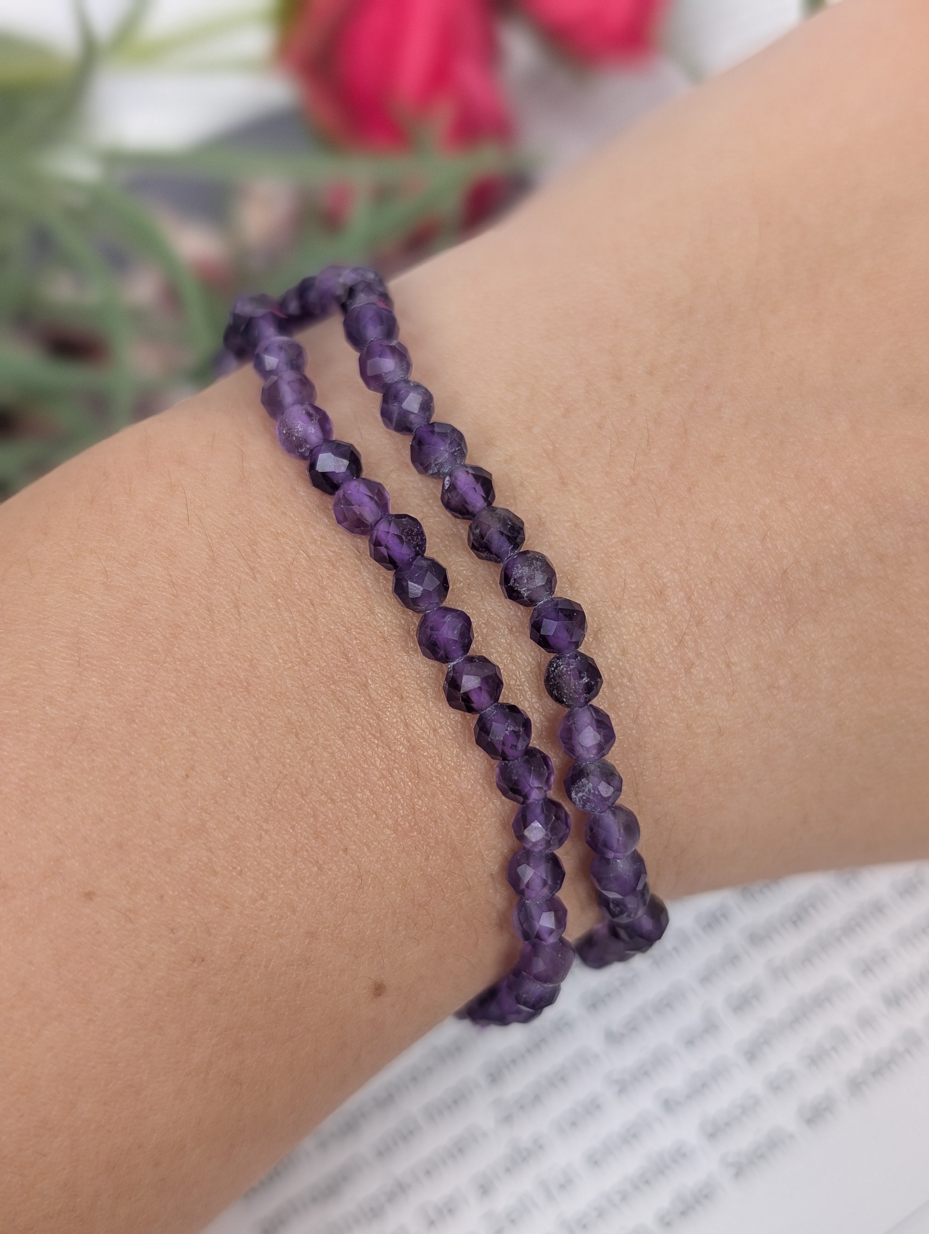 Amethyst Armband facettiert- 4mm