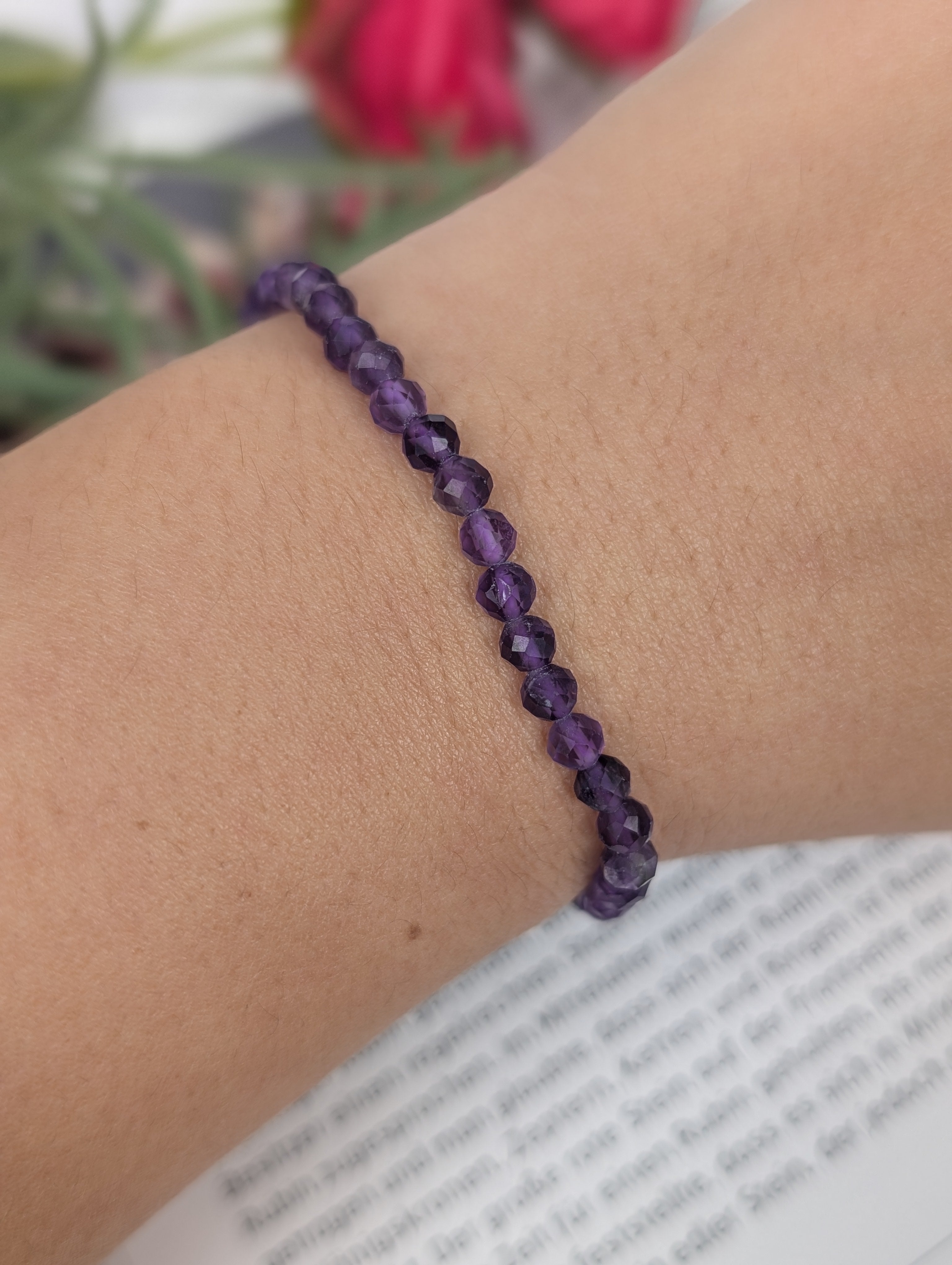 Amethyst Armband facettiert- 4mm