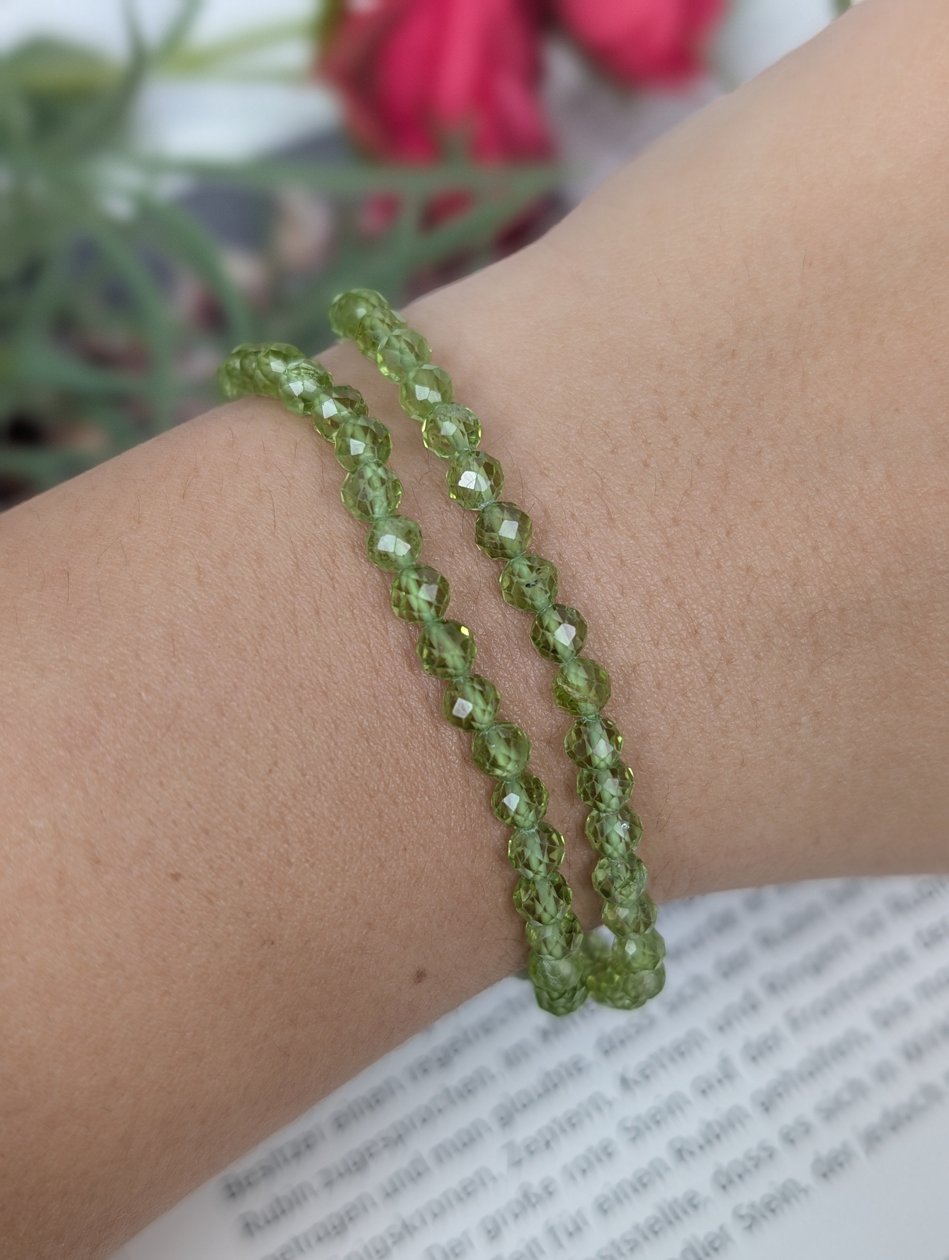 Peridot Armband facettiert- 4mm