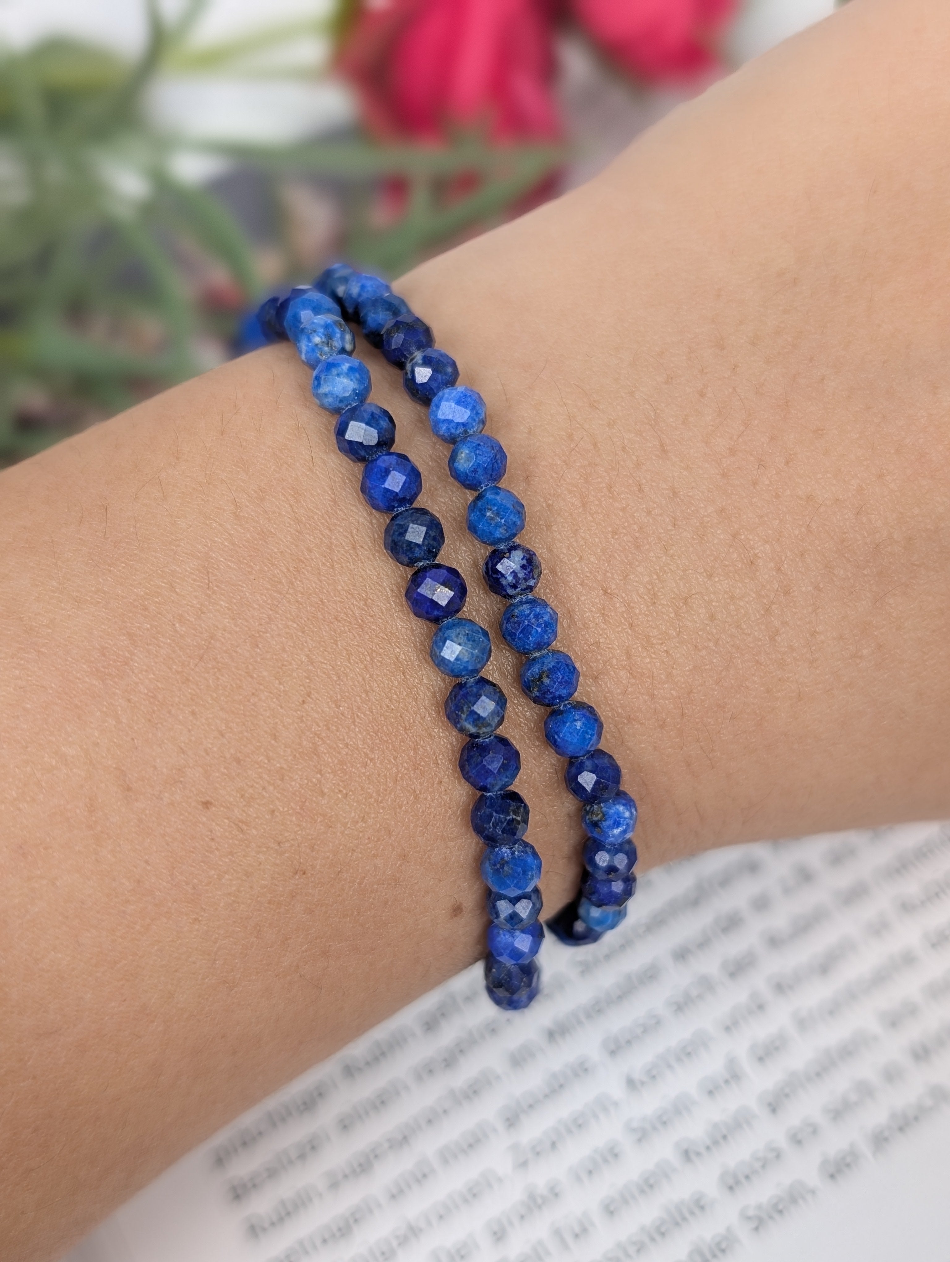 Lapis Lazuli Armband facettiert- 3mm