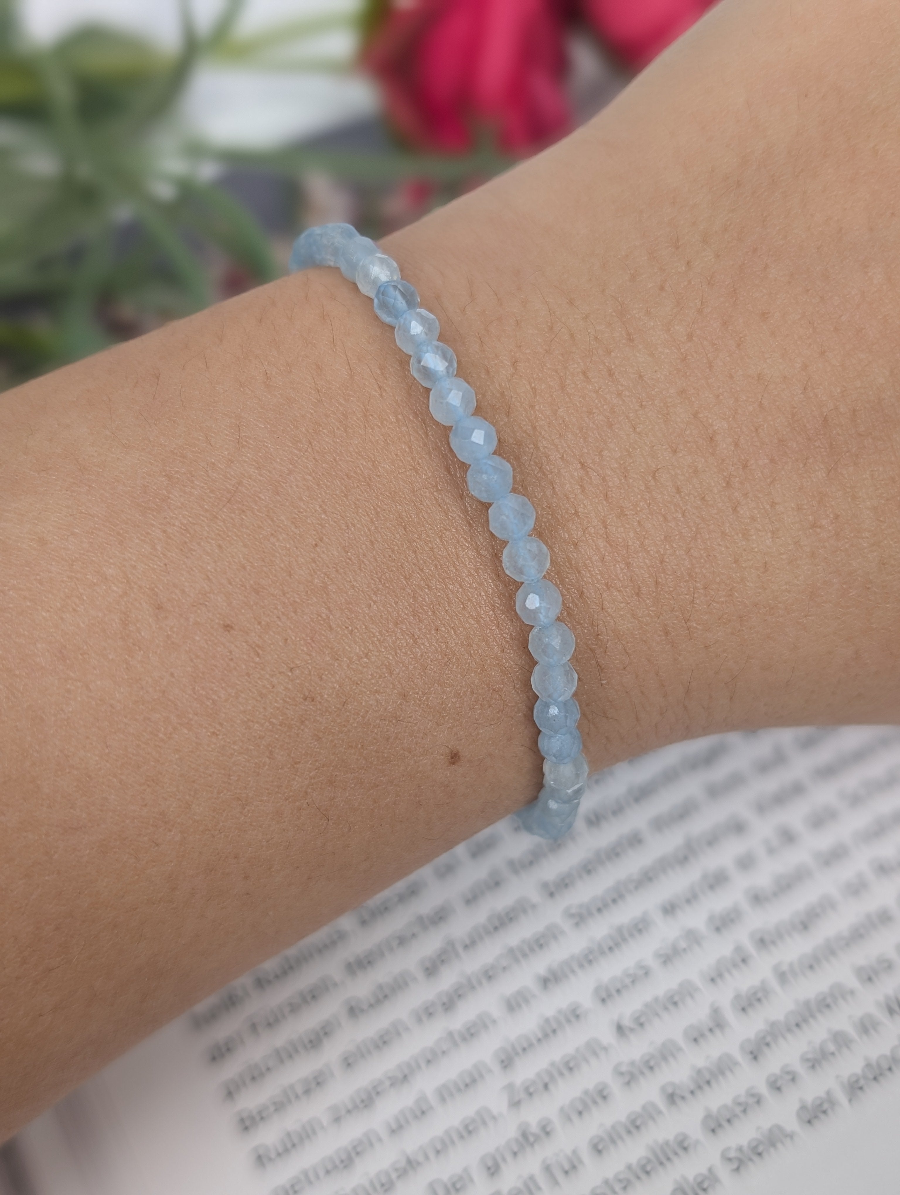 Aquamarin Armband facettiert- 4mm