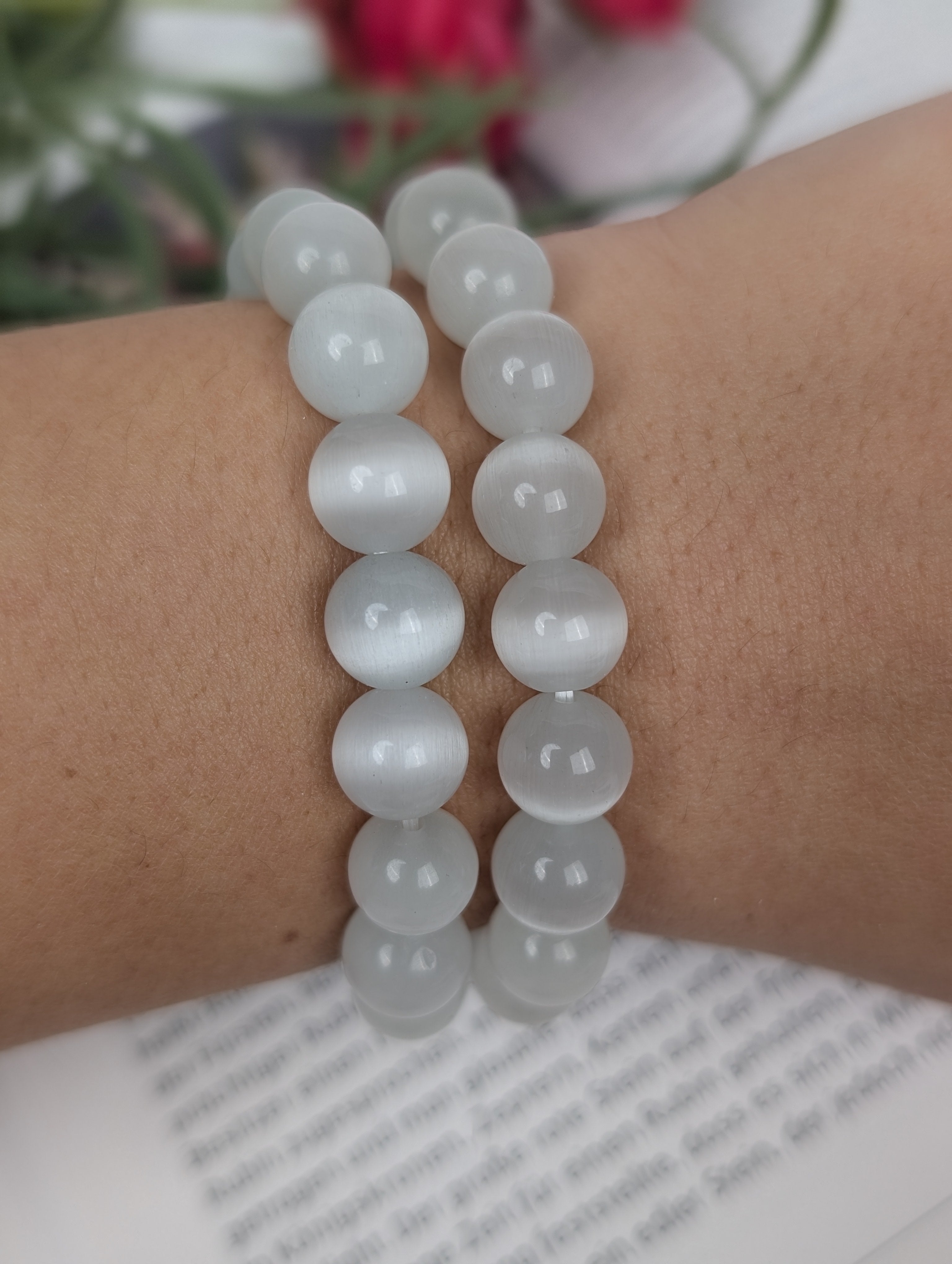 Selenit Armband 9-10 mm