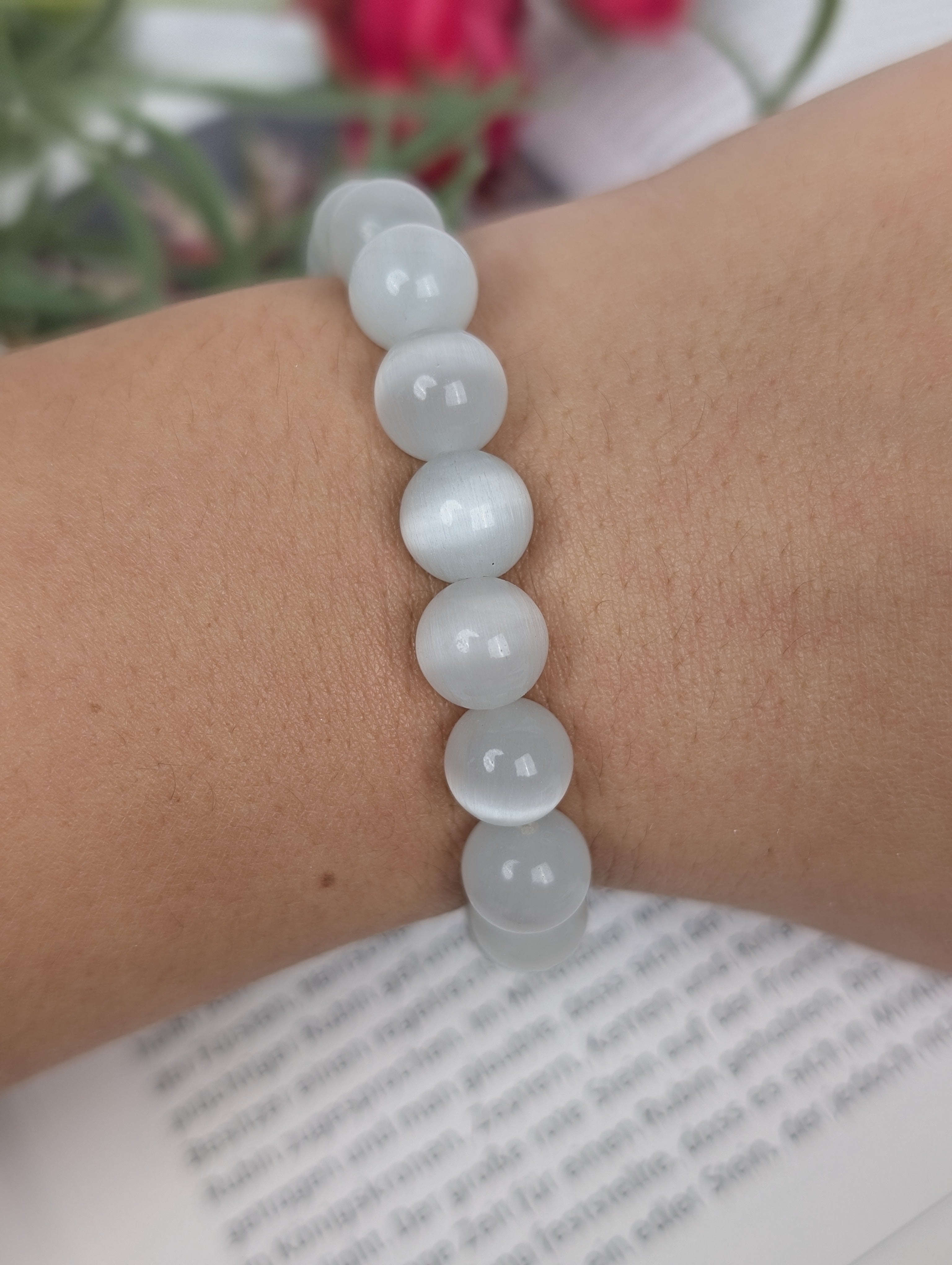 Selenit Armband 9-10 mm