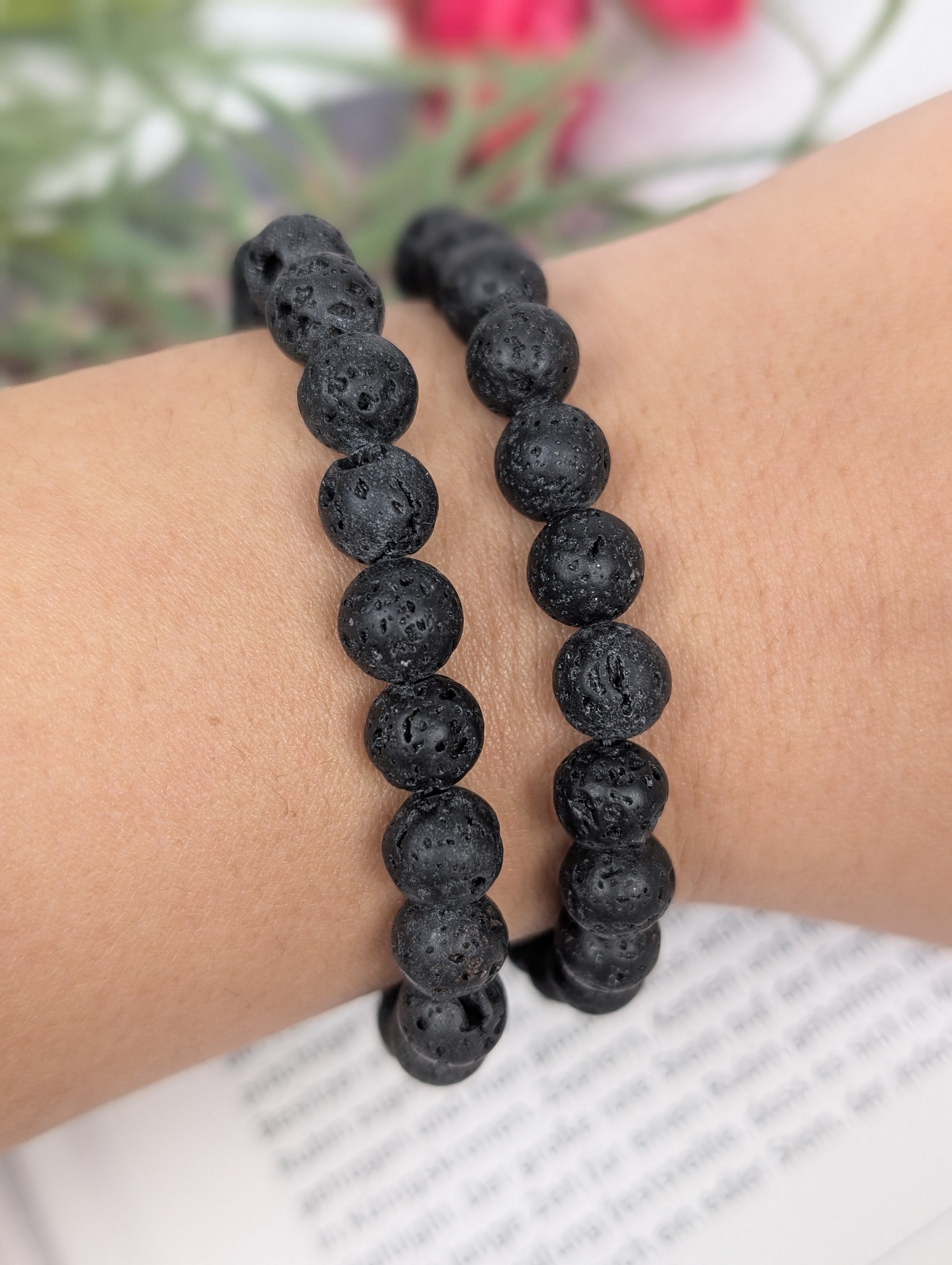 Lavastein Armband-6mm