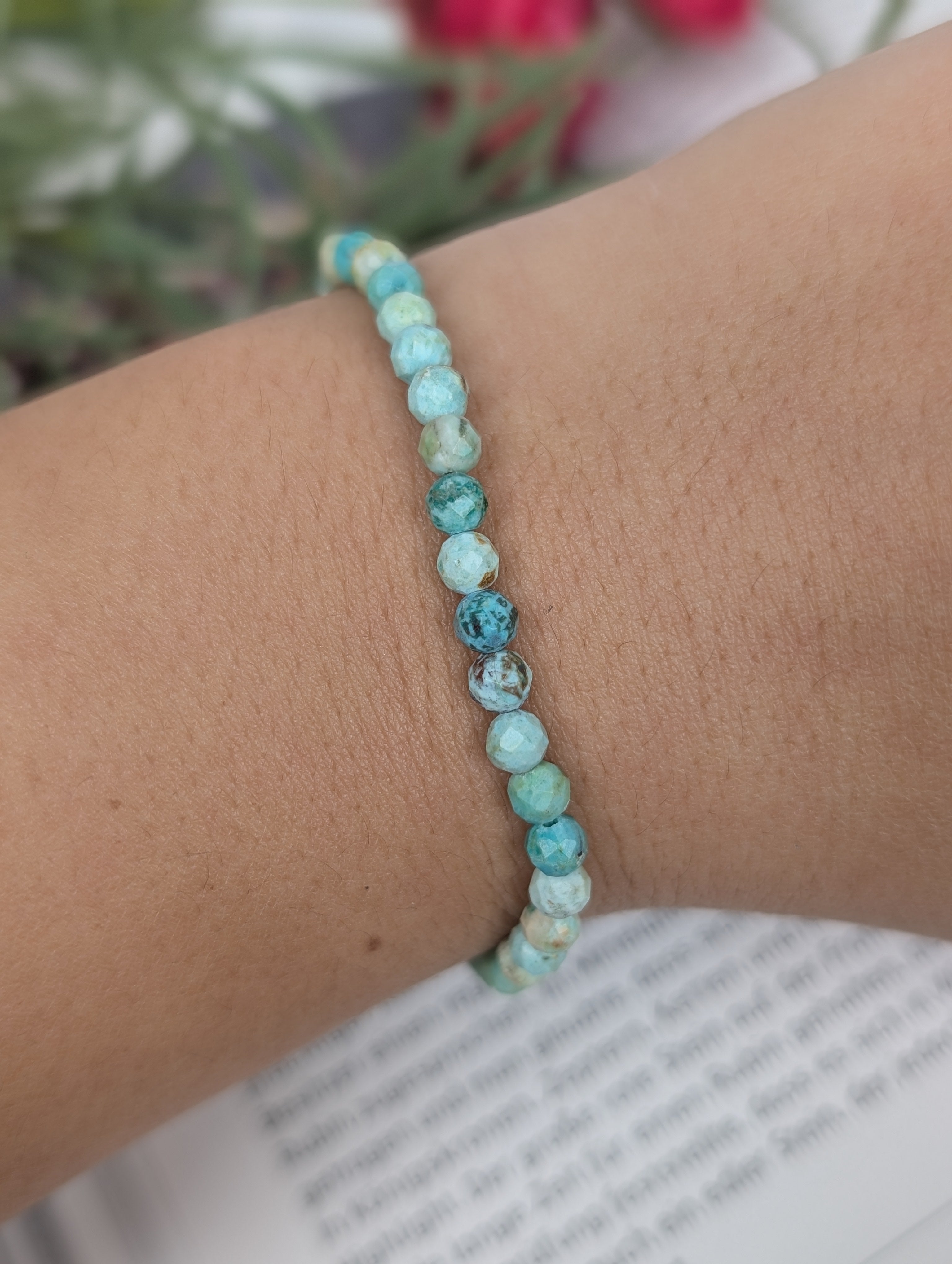 Türkis & Chrysokoll Armband facettiert- 3mm