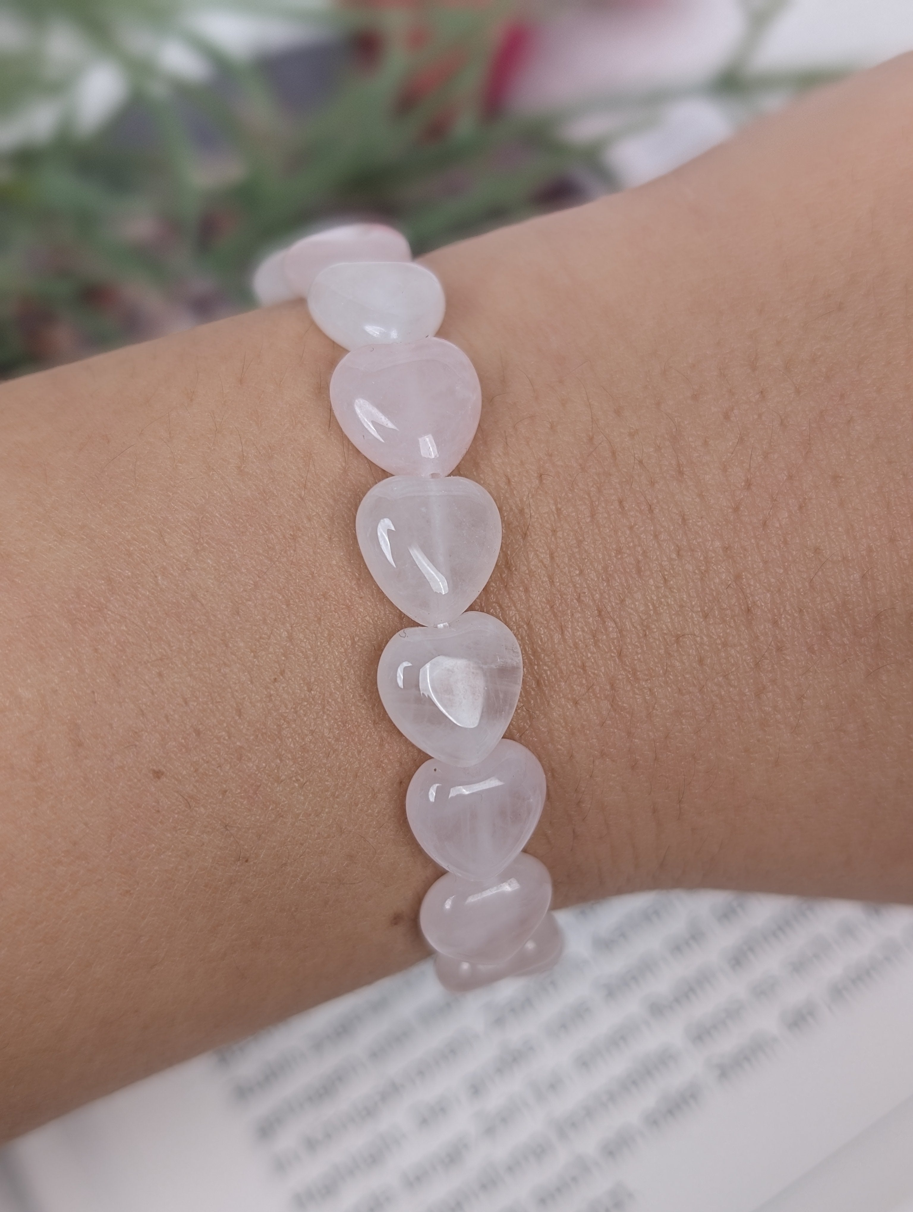 Rosenquarz Herzarmband