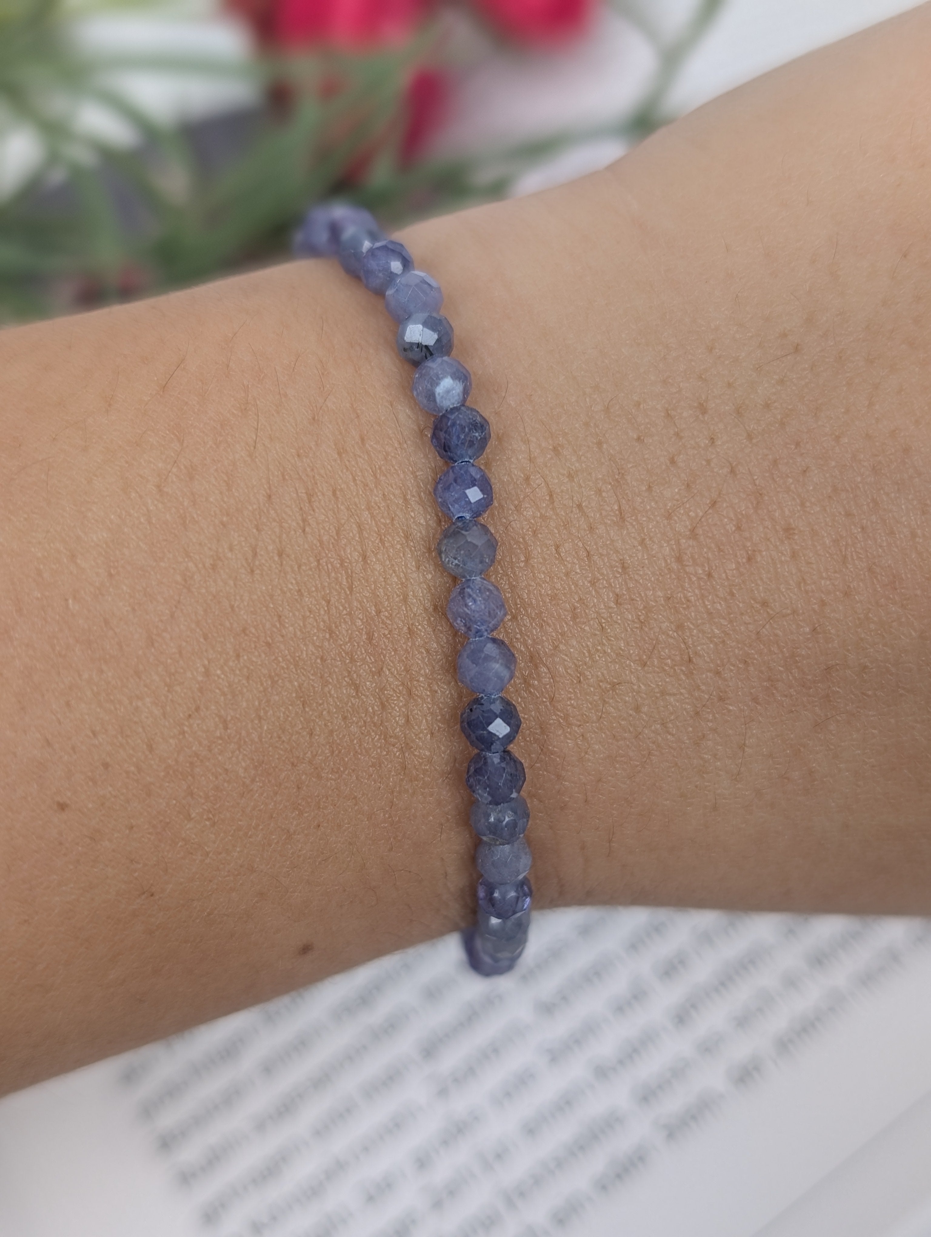 Tansanit Armband facettiert- 3mm