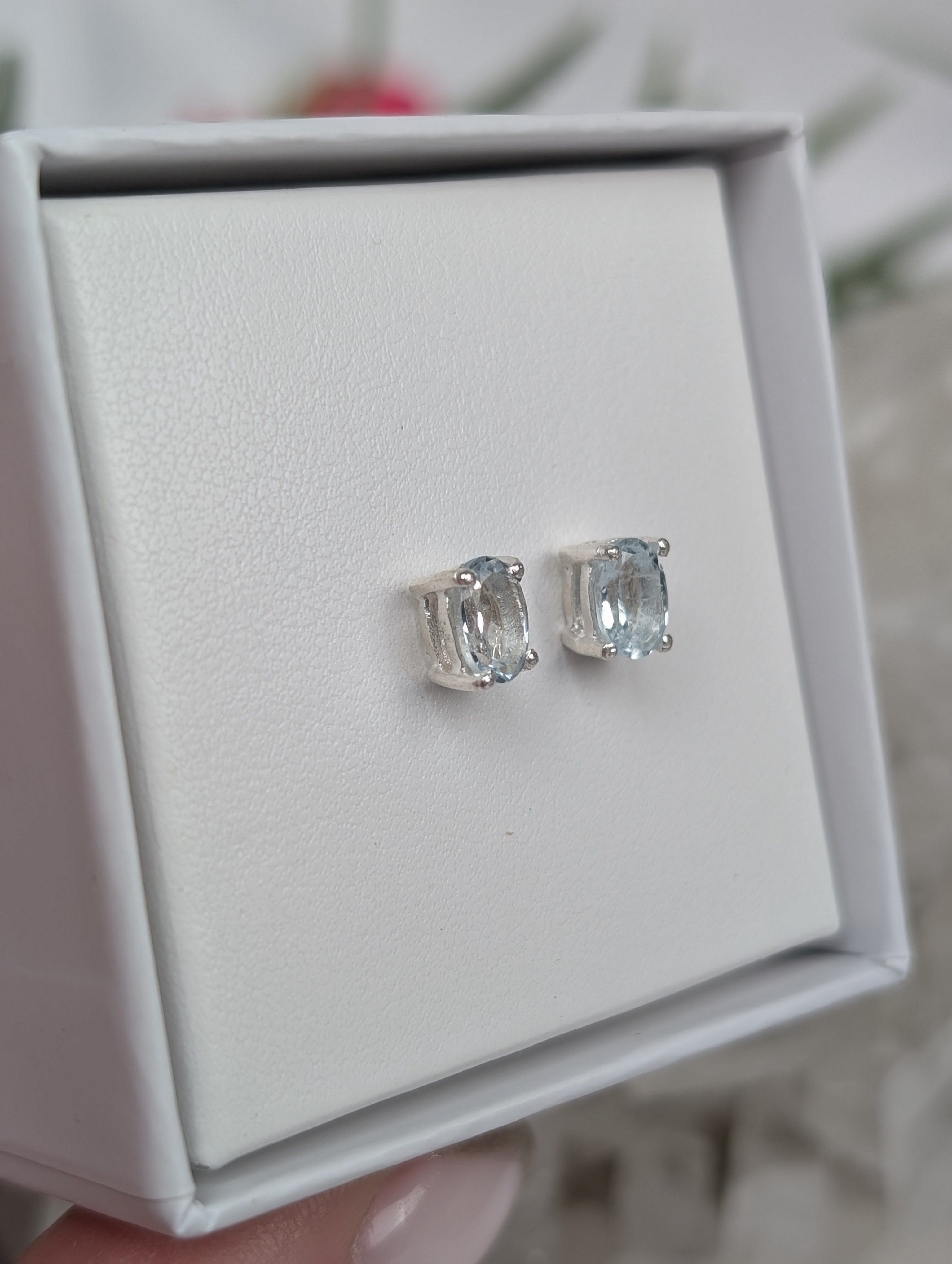 Aquamarin Ohrstecker