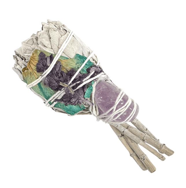 Räucherfackel weißer Salbei und Amethyst