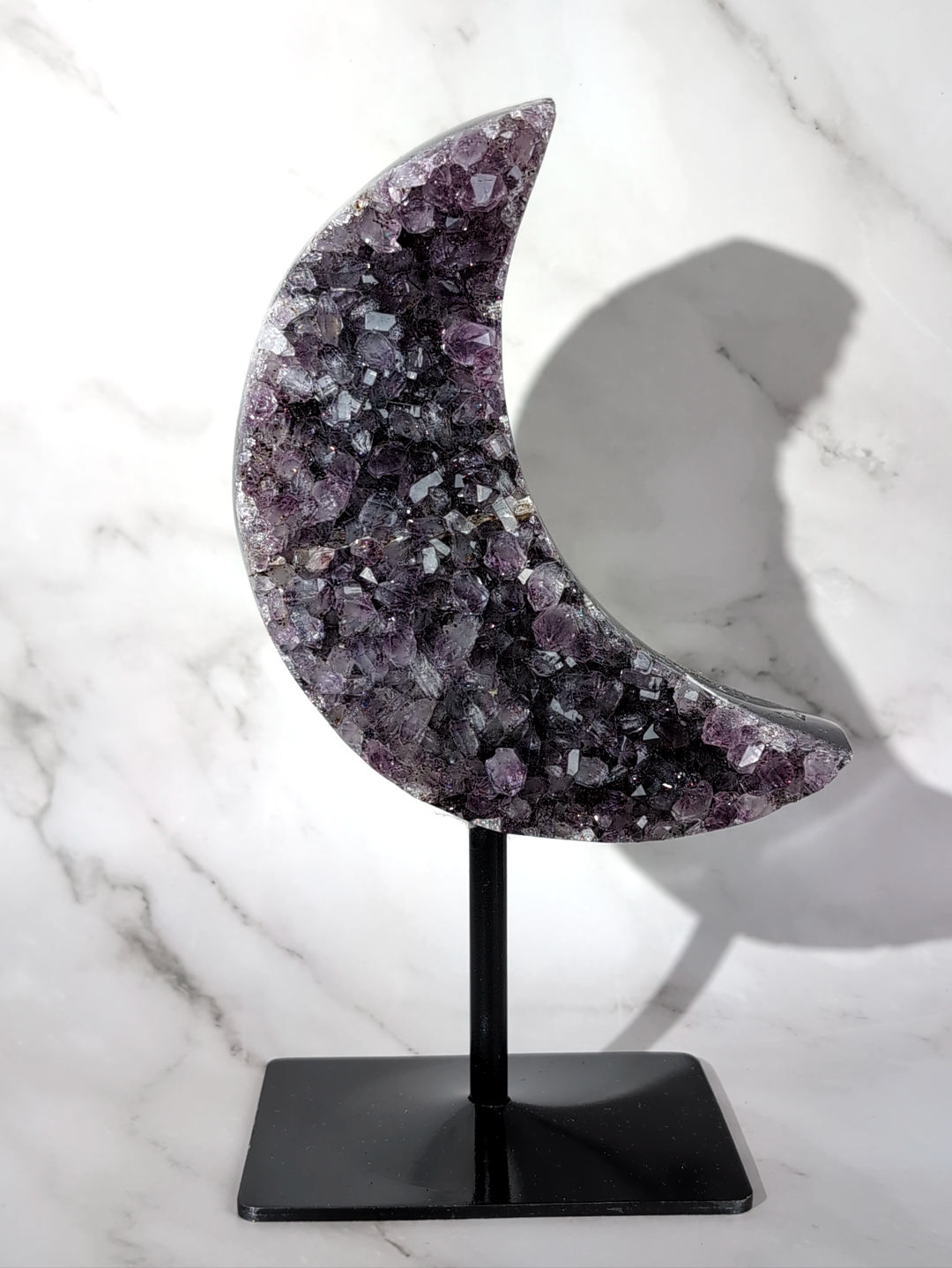 Amethyst Halbmond mit Achat